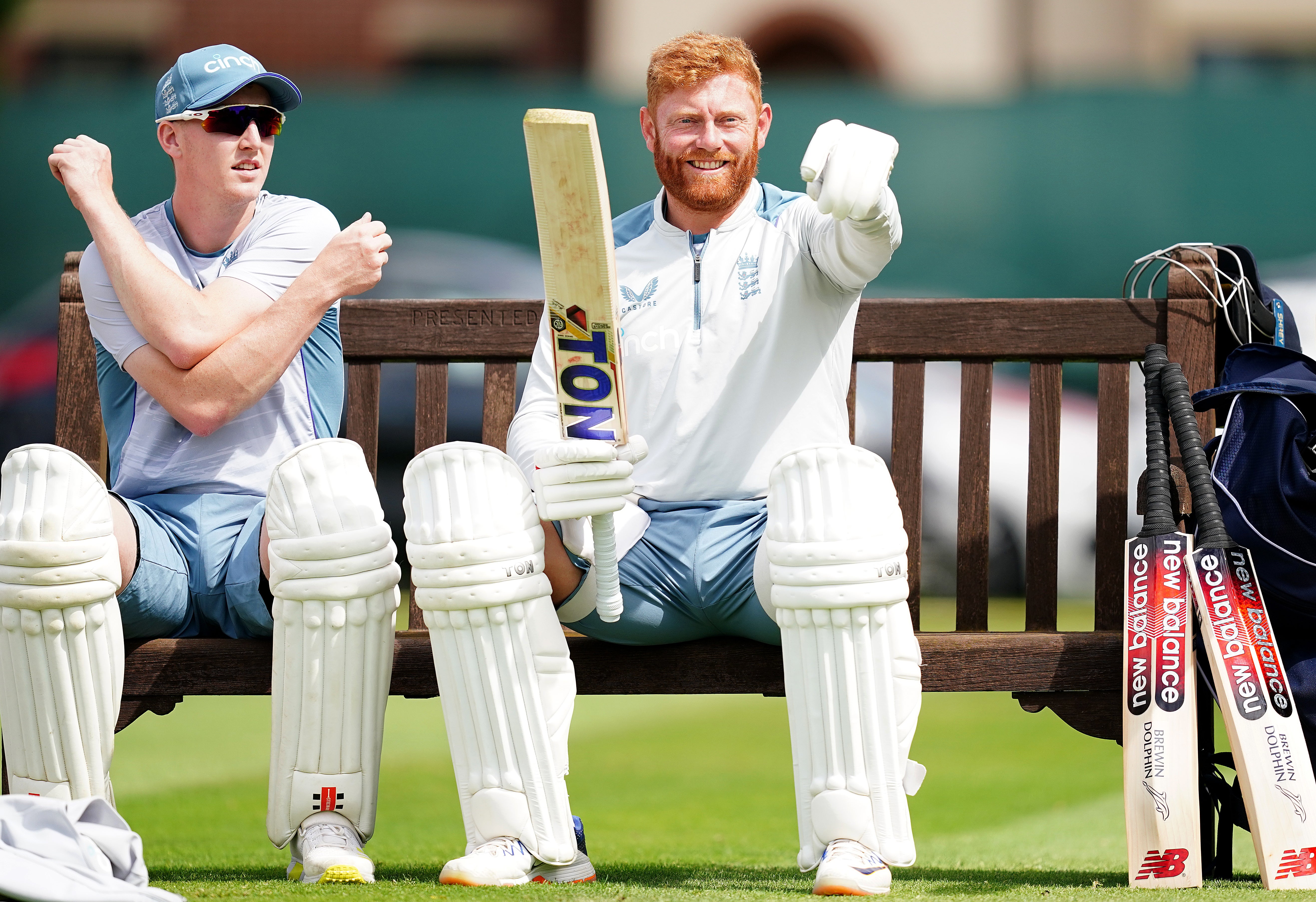 Harry Brook (left) has been selected in place of the injured Jonny Bairstow (Martin Rickett/PA)