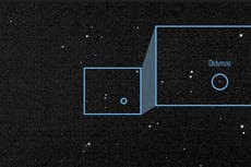Nasa’s asteroid crashing mission returns first image of target space rock