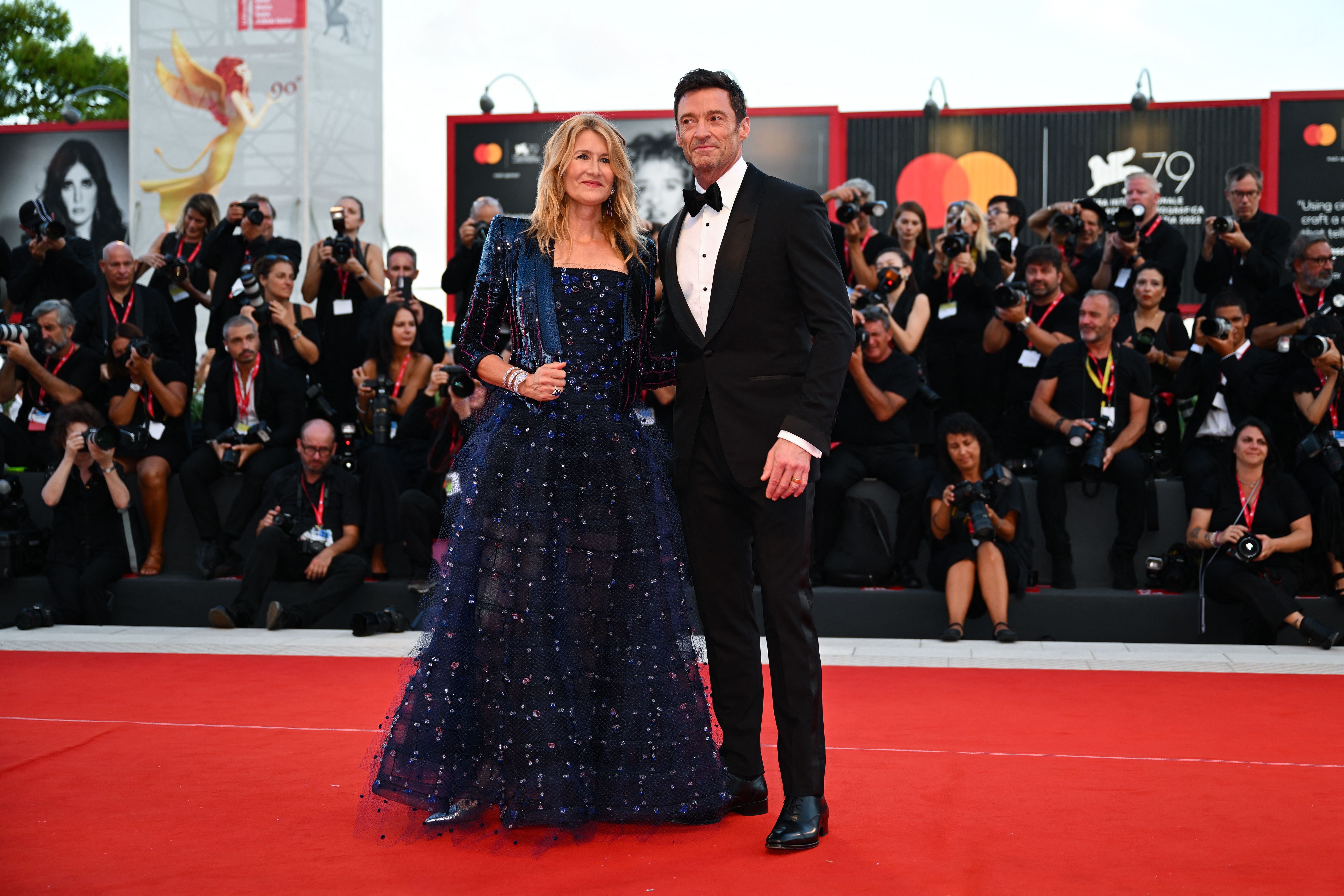 Laura Dern and Hugh Jackman at the Venice Film Festival