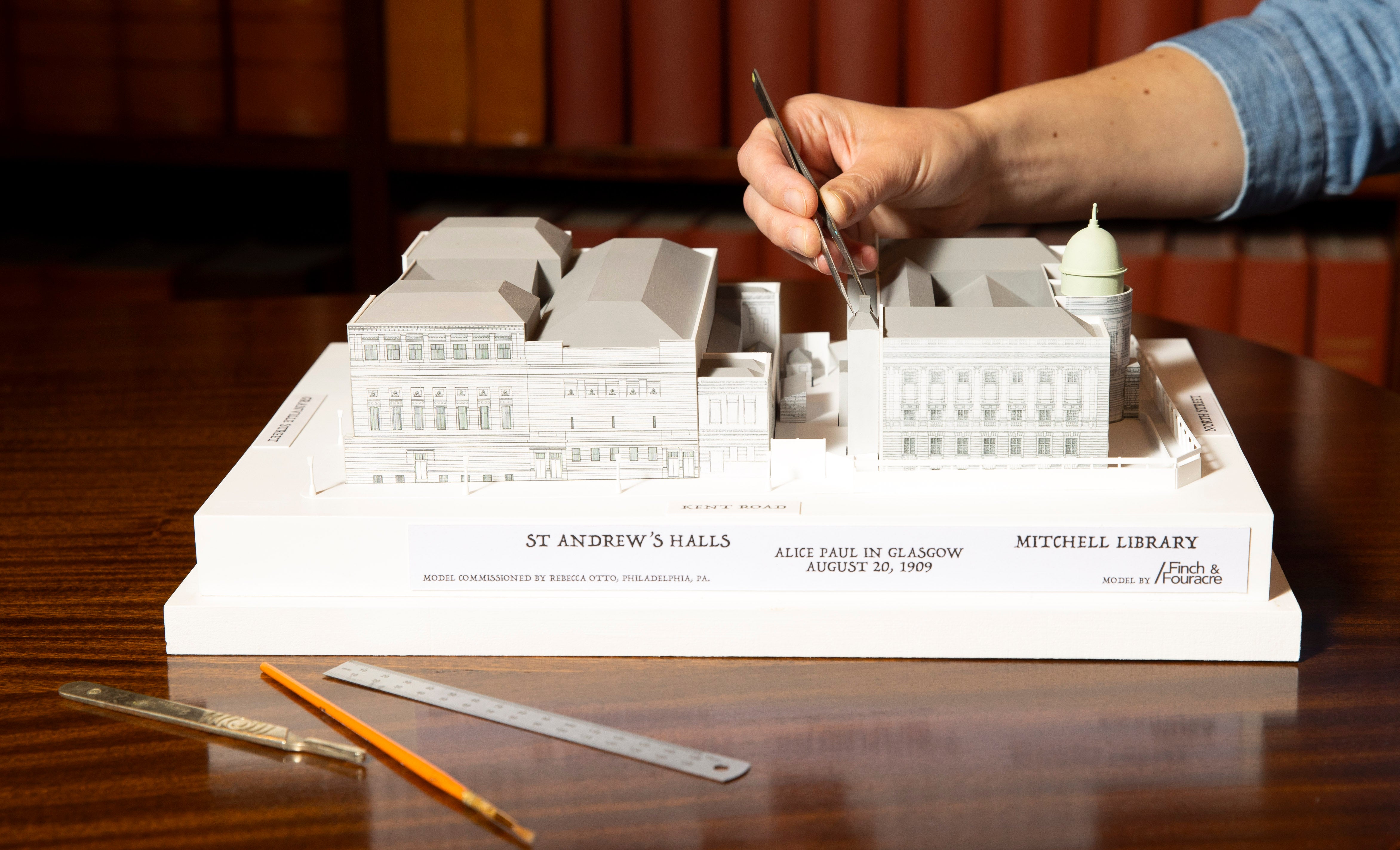 The Alice Paul model has been donated to the Mitchell Library in Glasgow (Alan Harvey/SNS Group/PA)