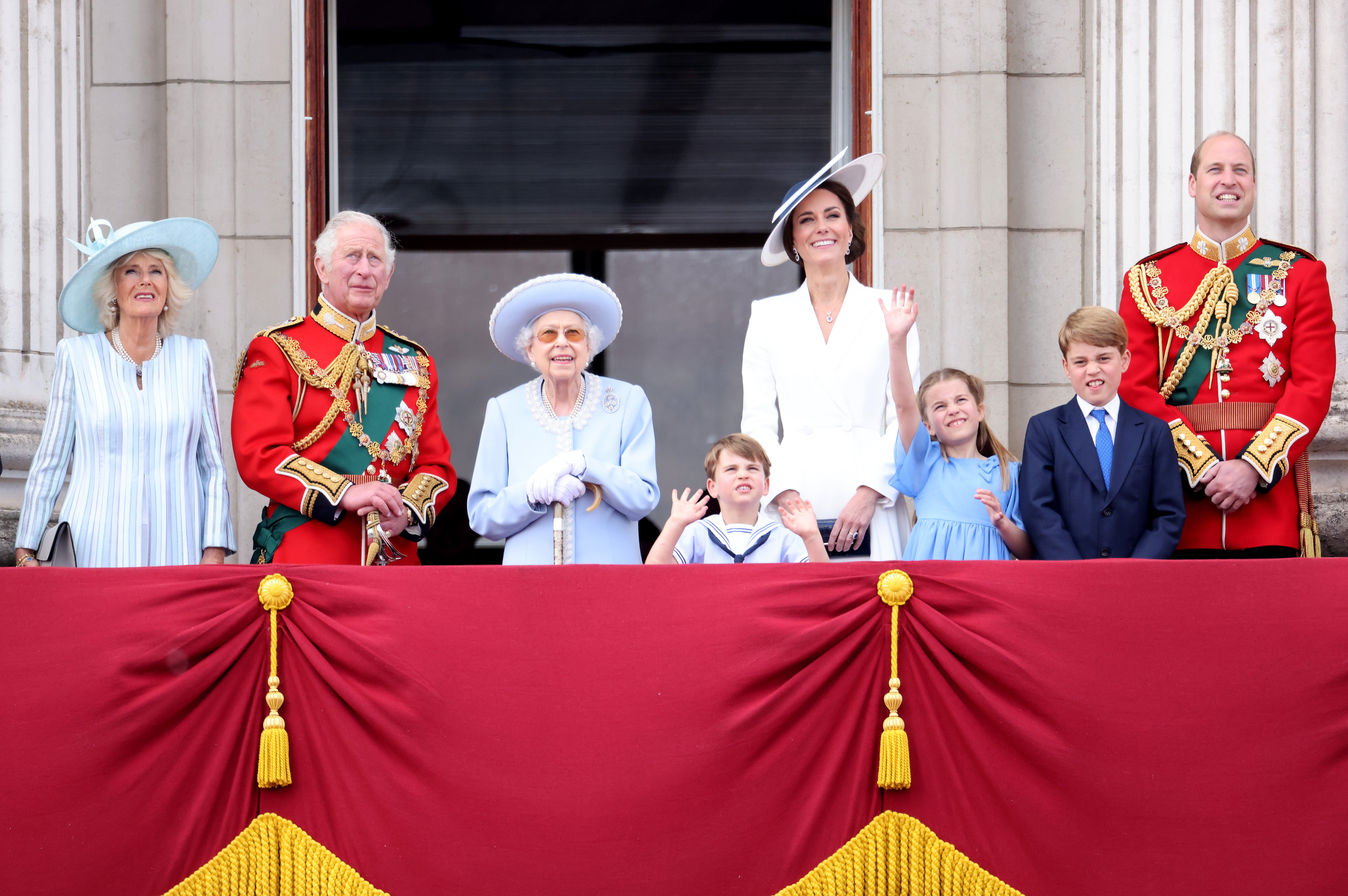 The Queen on the Buckingham Palace balcony for her platinum jubilee in 2022