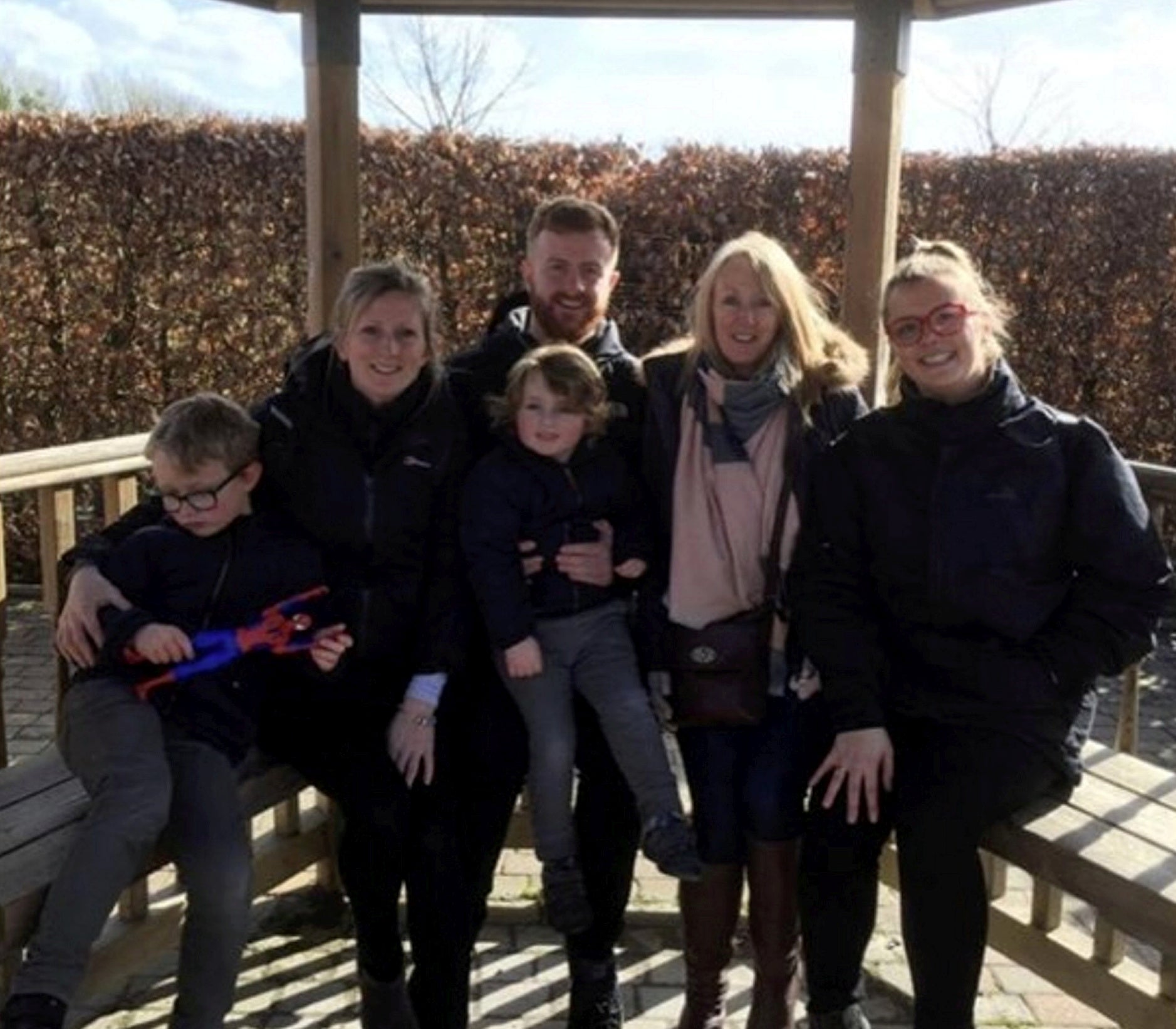 Grandson Harry Souttar, daughter Emily Souttar, son Lewis Wheatley and Oscar Souttar, Alison Wheatley and daughter in law Ruth Percival