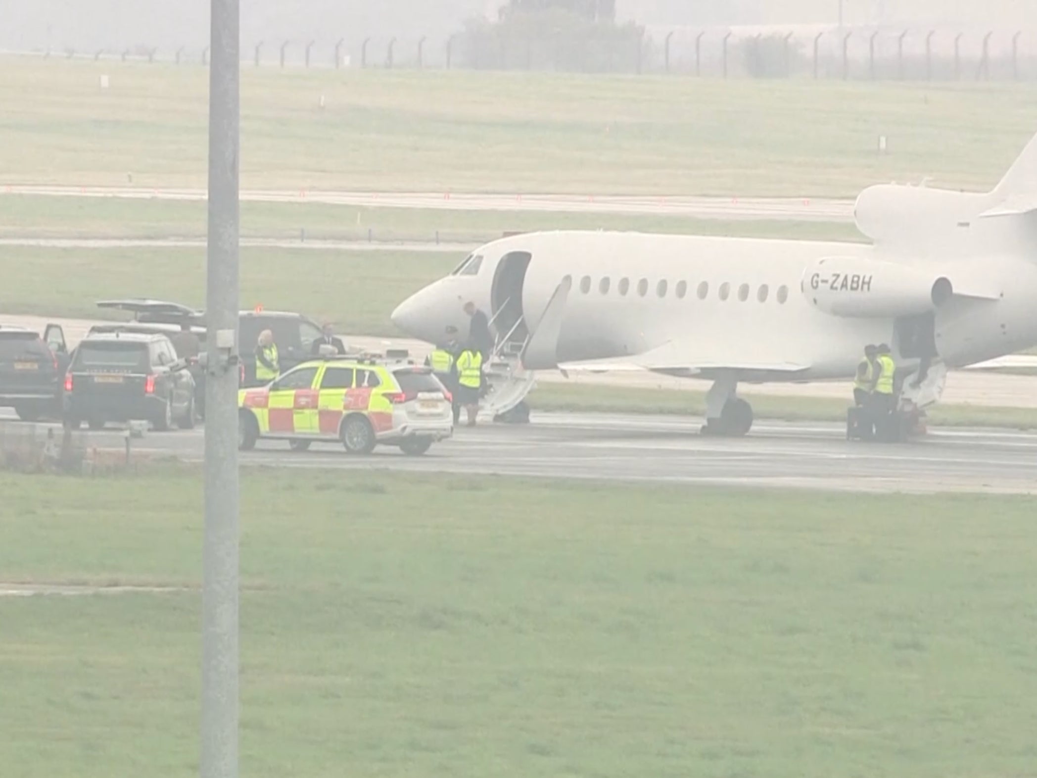 Prince William flew to Aberdeen with his uncle Andrew and other royals