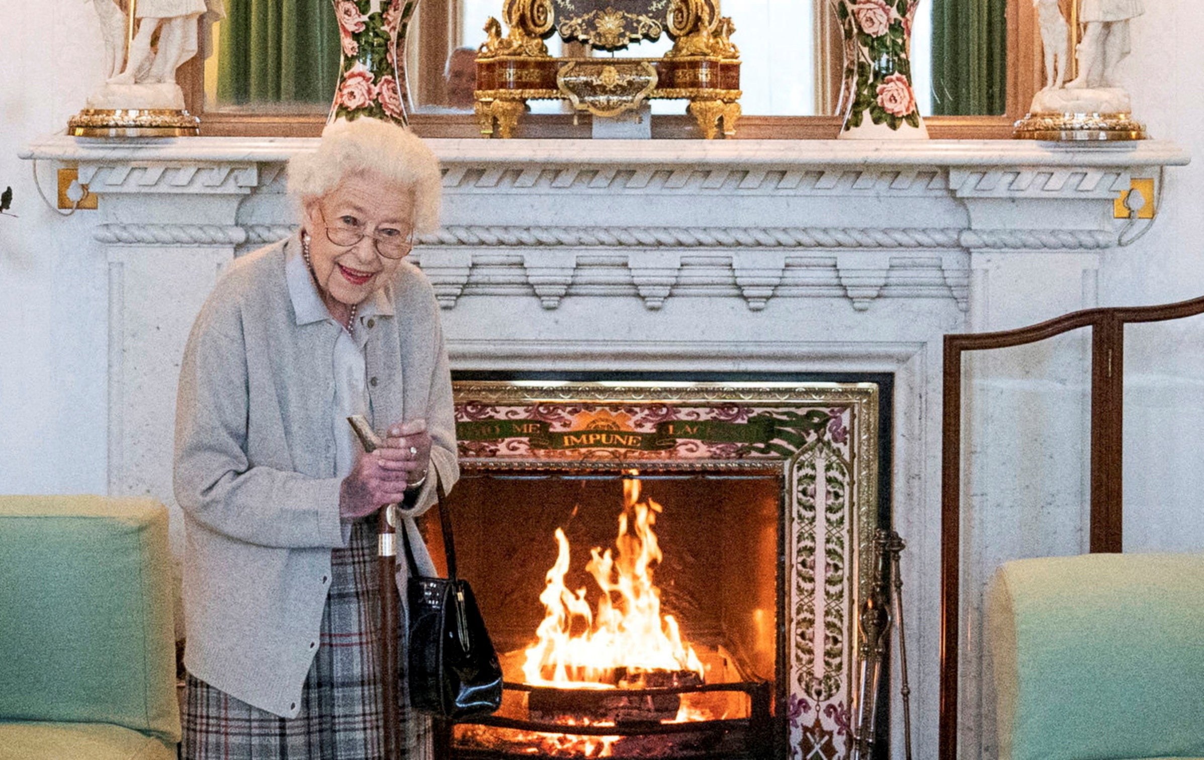 The Queen just before she received Liz Truss after her election as leader of the Tory party this week