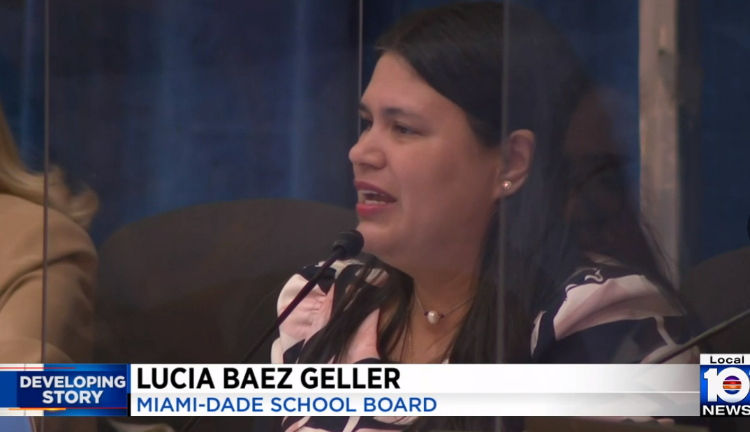 Miami-Dade School Board member Lucia Baez-Geller, the sponsor of the resolution to make October LGBT+ History Month, was the sole yeasayer on the bill on Wednesday night