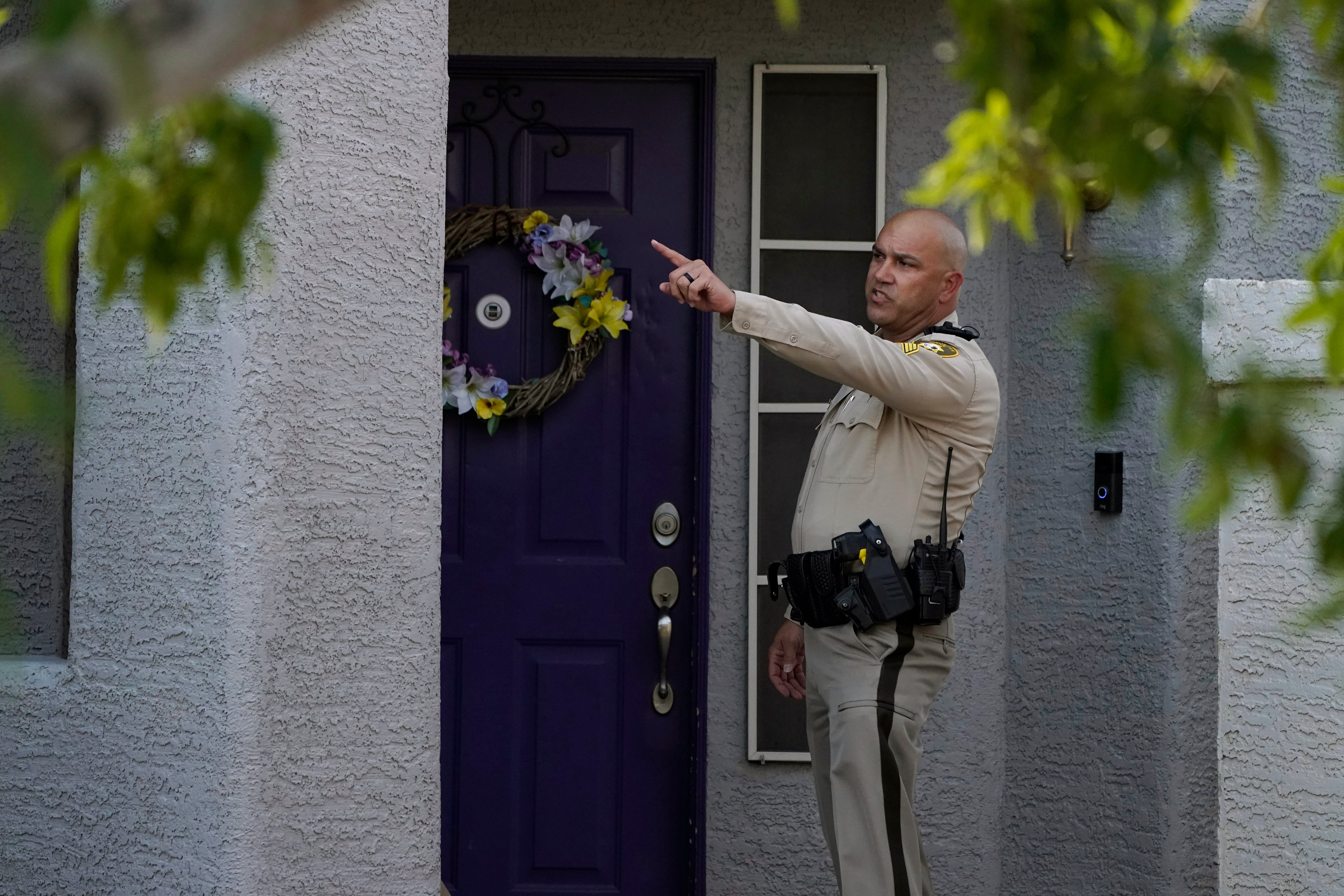 Law enforcement on the scene of the home of Rob Telles on Wednesday