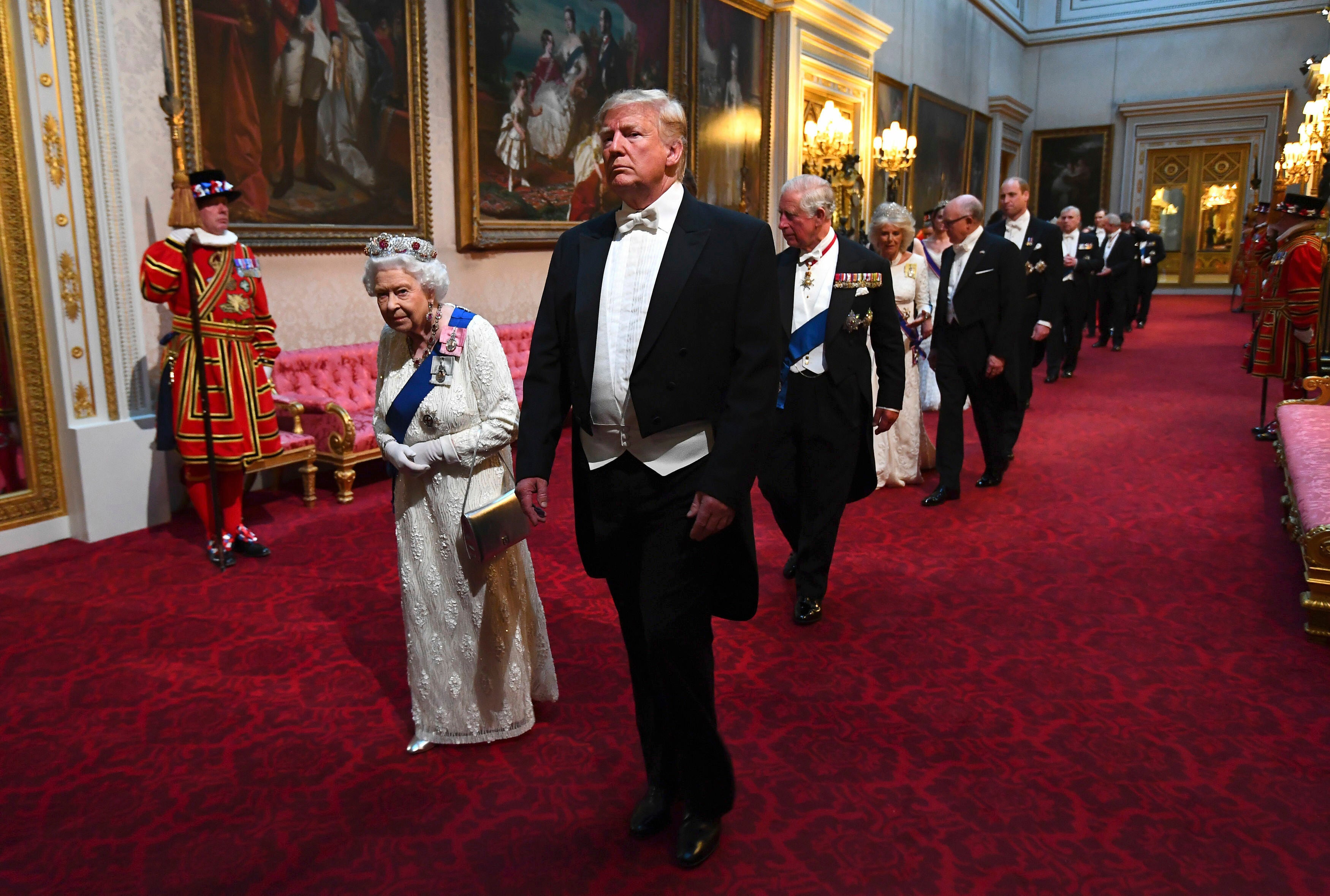 Queen Elizabeth II and US President Donald Trump