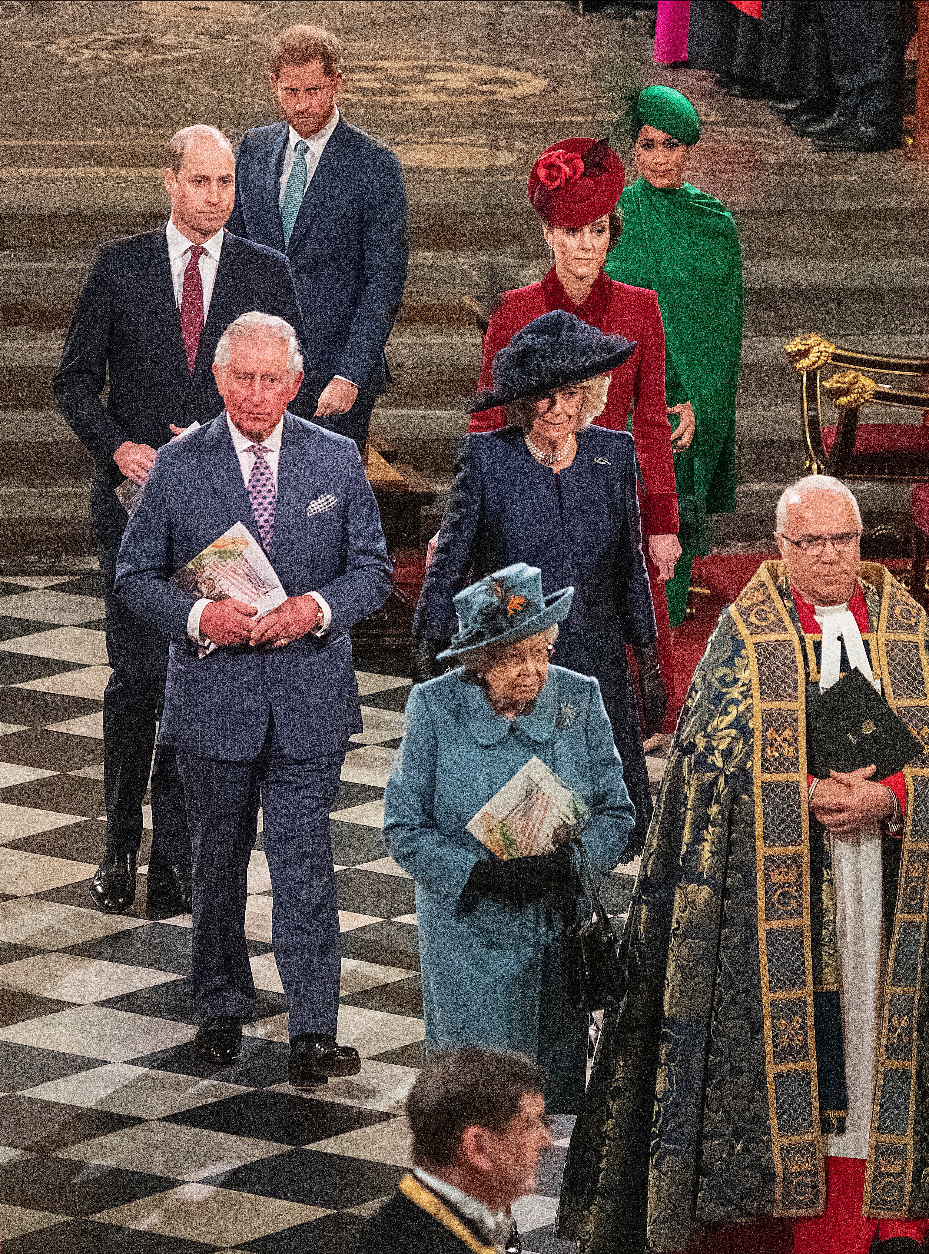 The royal family on Commonwealth Day 2020 – the Sussexes’ final official public engagement before quitting as senior working royals (Phil Harris/Daily Mirror/PA)