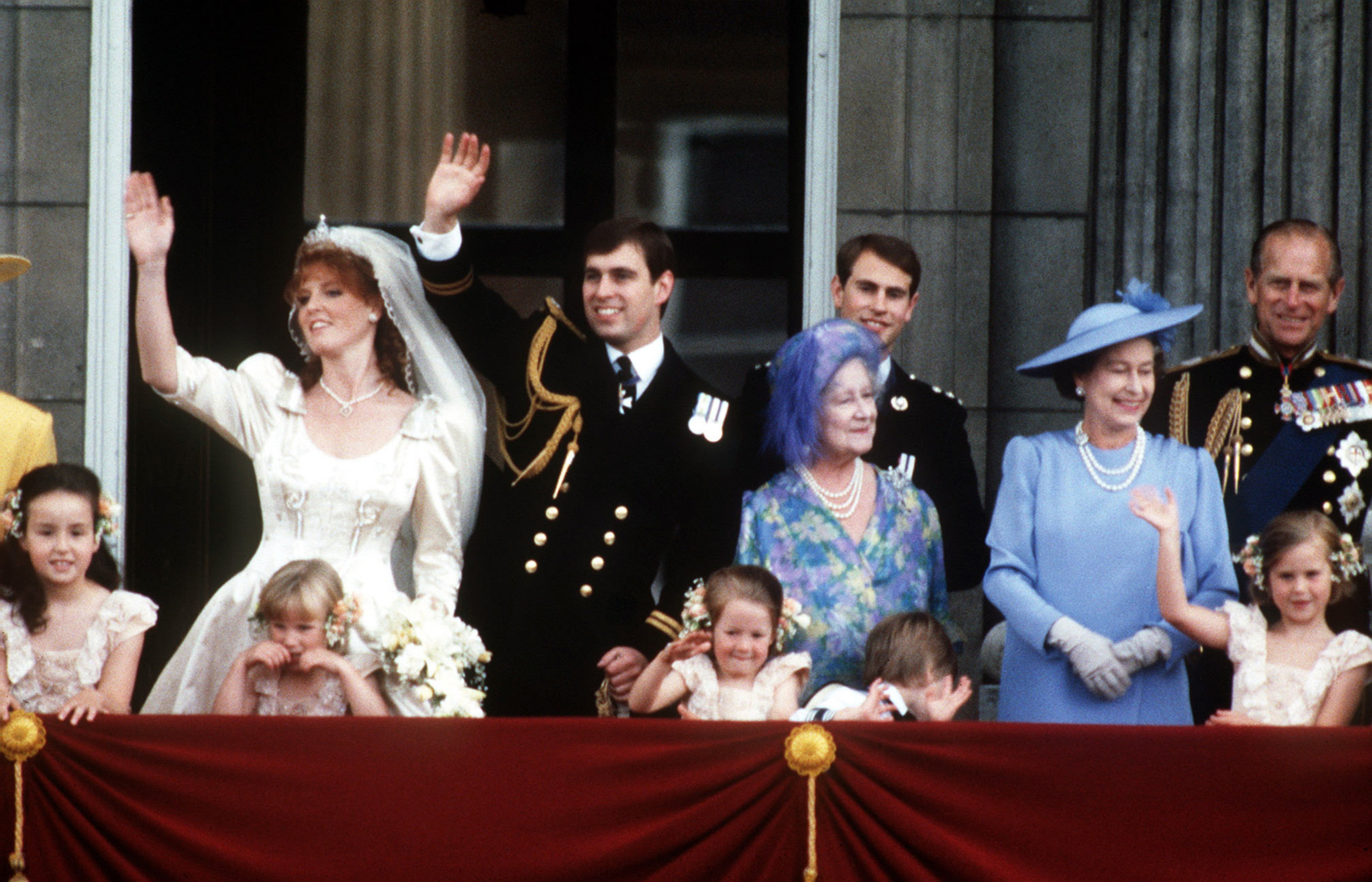 The Duke and Duchess of York on their wedding day in July 1986