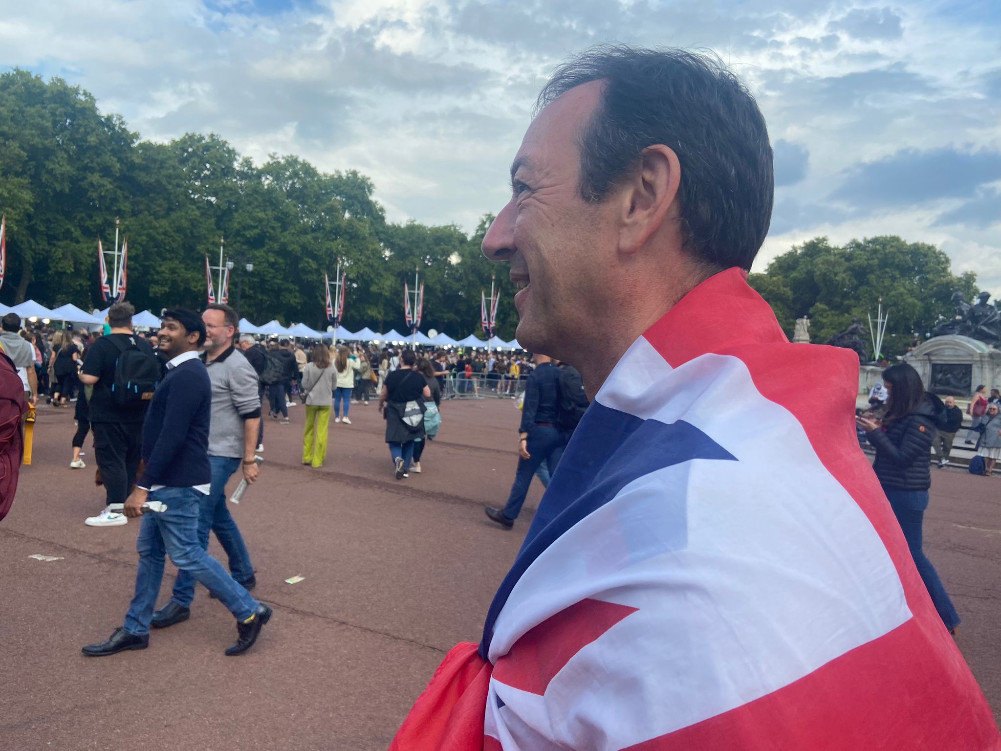 Alastair was only able to see the back of King Charles’s head but said it was worth it