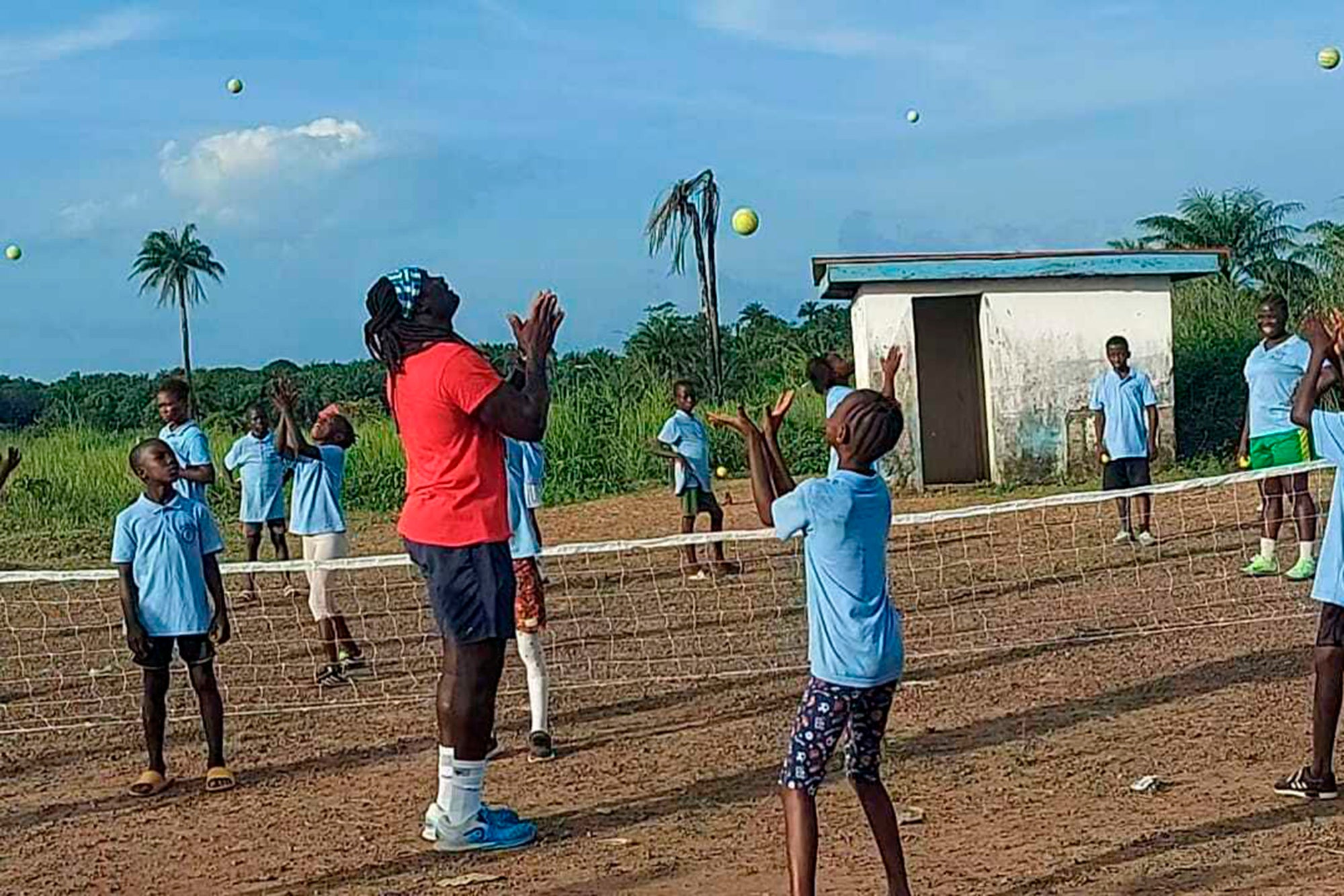 Children playing at a school in Sierra Leone