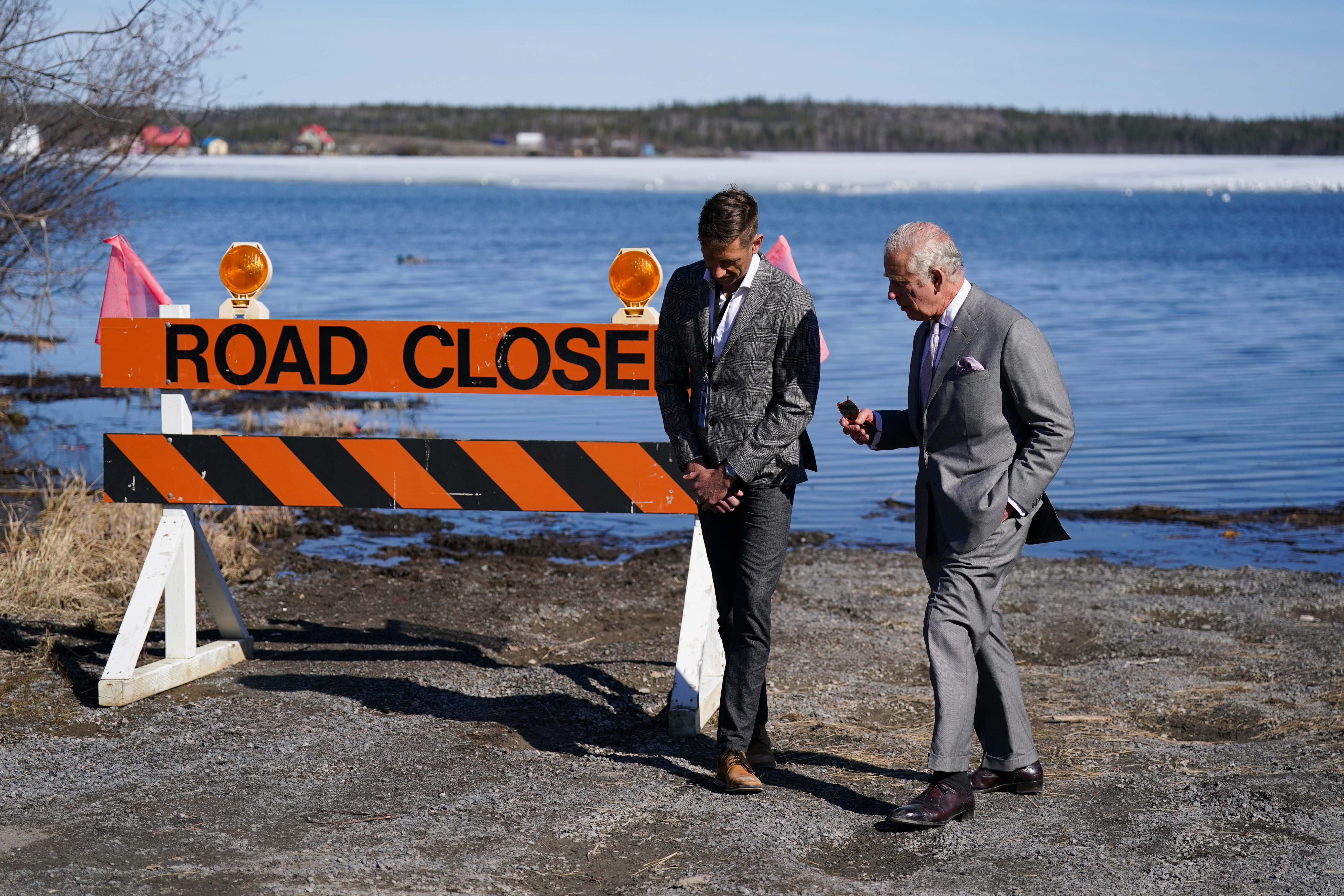 The Prince of Wales as was participates in a discussion with local experts on the impact of climate change in northern Canada in May