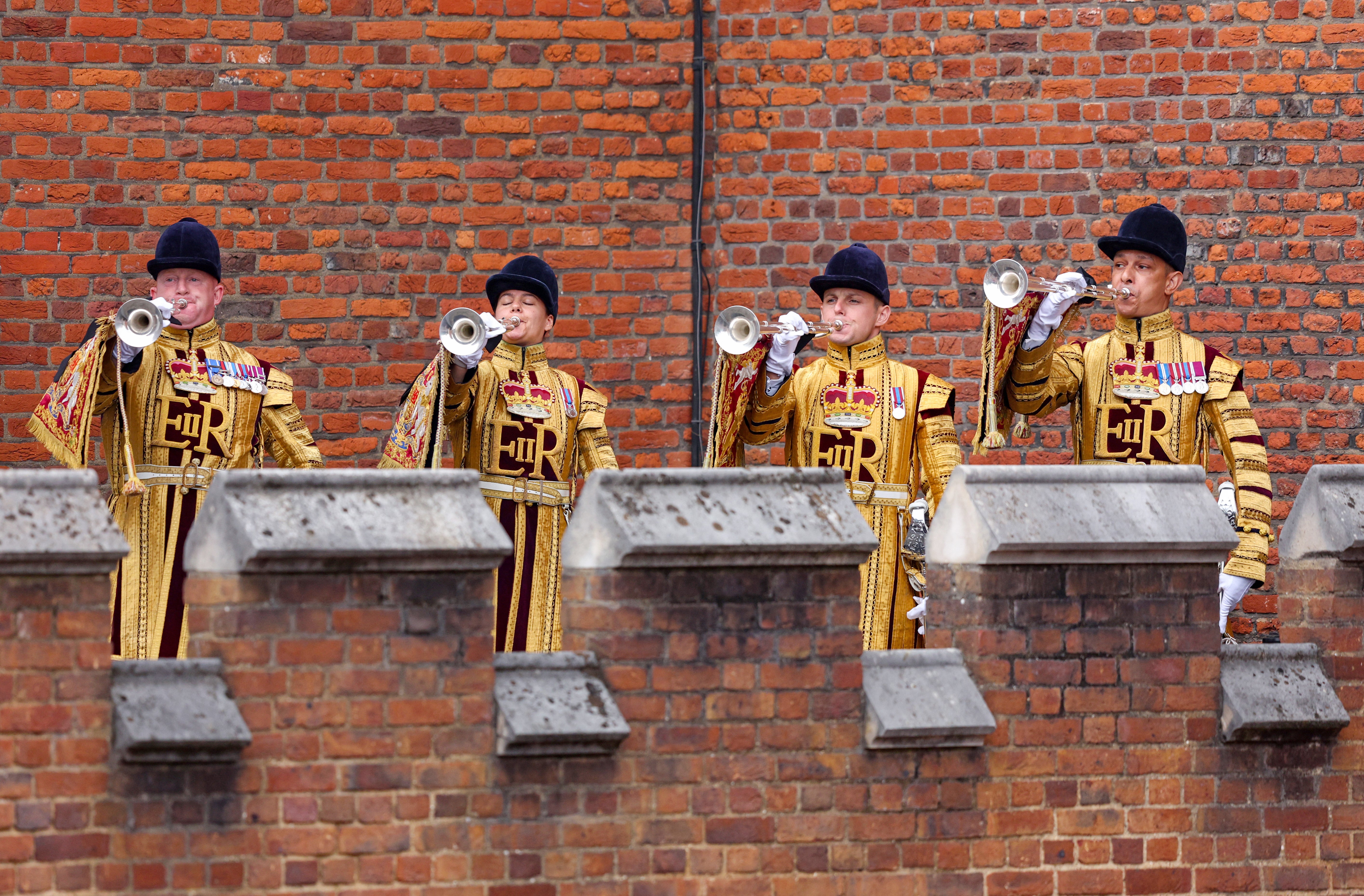 State Trumpeters from the Band of the Household Cavalry (Richard Heathcote/PA)