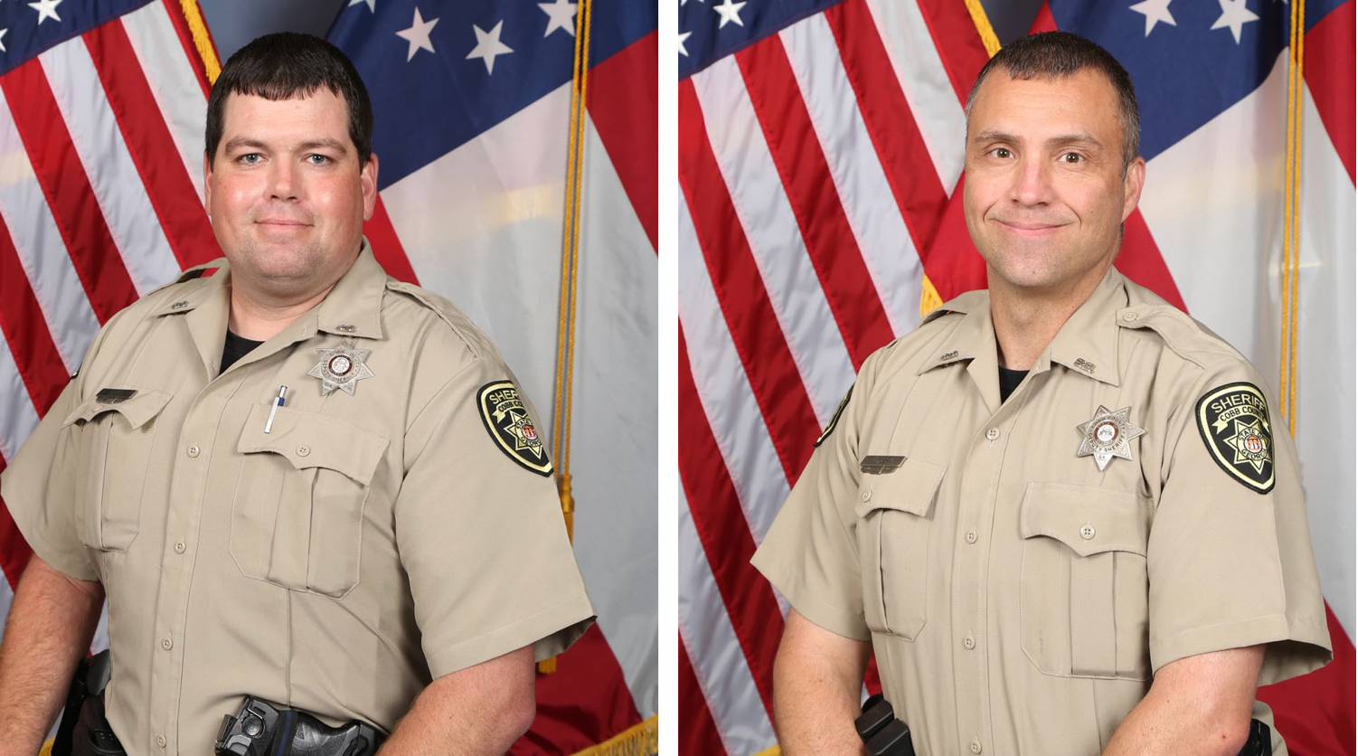 Cobb County deputies Jonathan Koleski, right, and Marshall Ervin, left, were shot dead while executing an arrest warrant