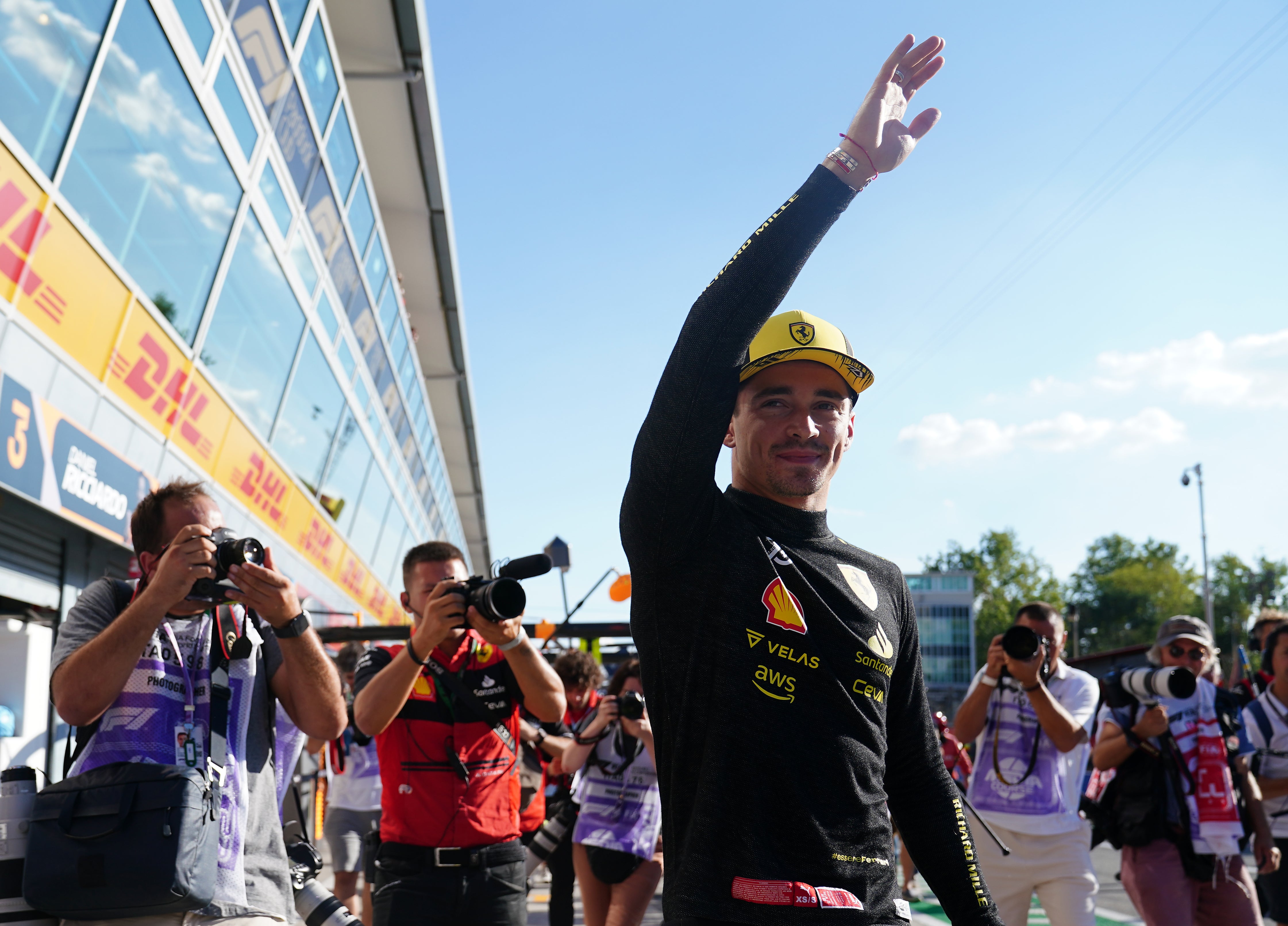 Charles Leclerc will start on pole position for the Italian Grand Prix