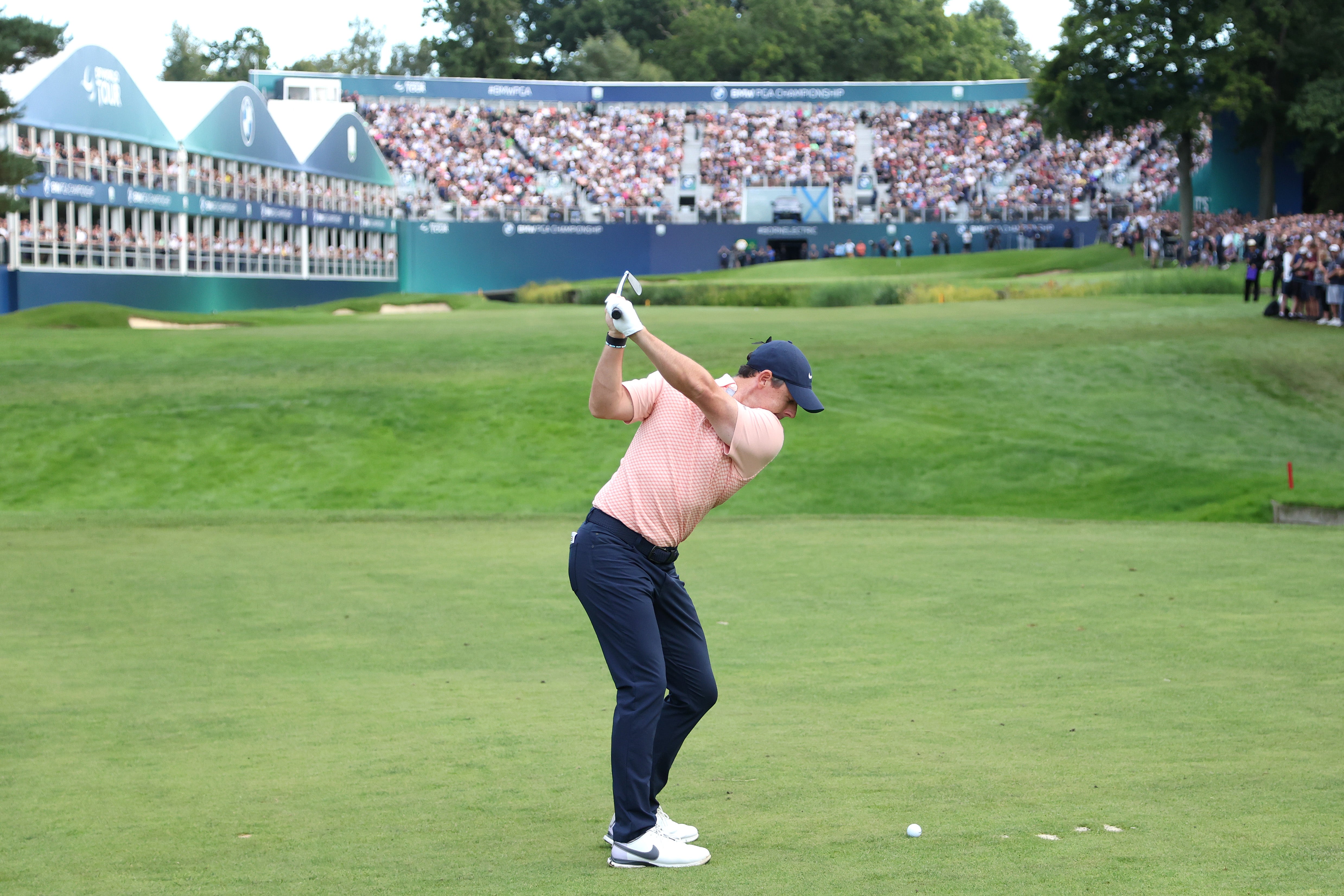 Rory McIlroy on the 18th hole at Wentworth