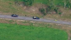 Aerial view of Queen’s coffin making her ‘final journey’ after leaving Balmoral