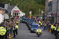 ‘It was like your nan passed away’: Villagers who called Queen neighbour tearful as coffin left Balmoral