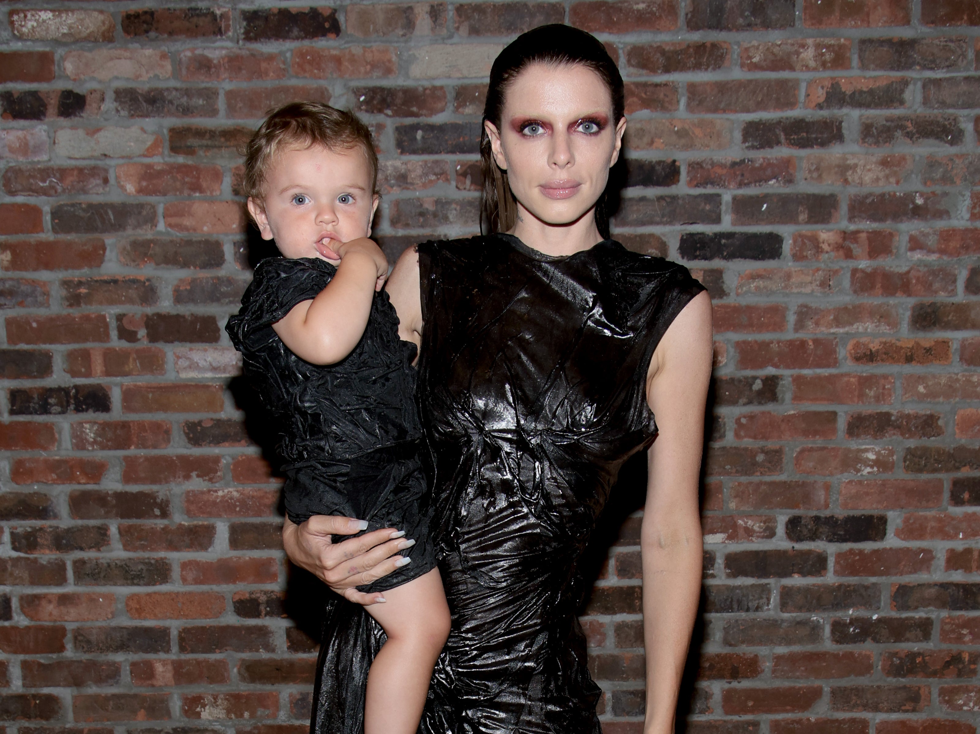Julia Fox and son Valentino wear matching outfits to New York Fashion Week