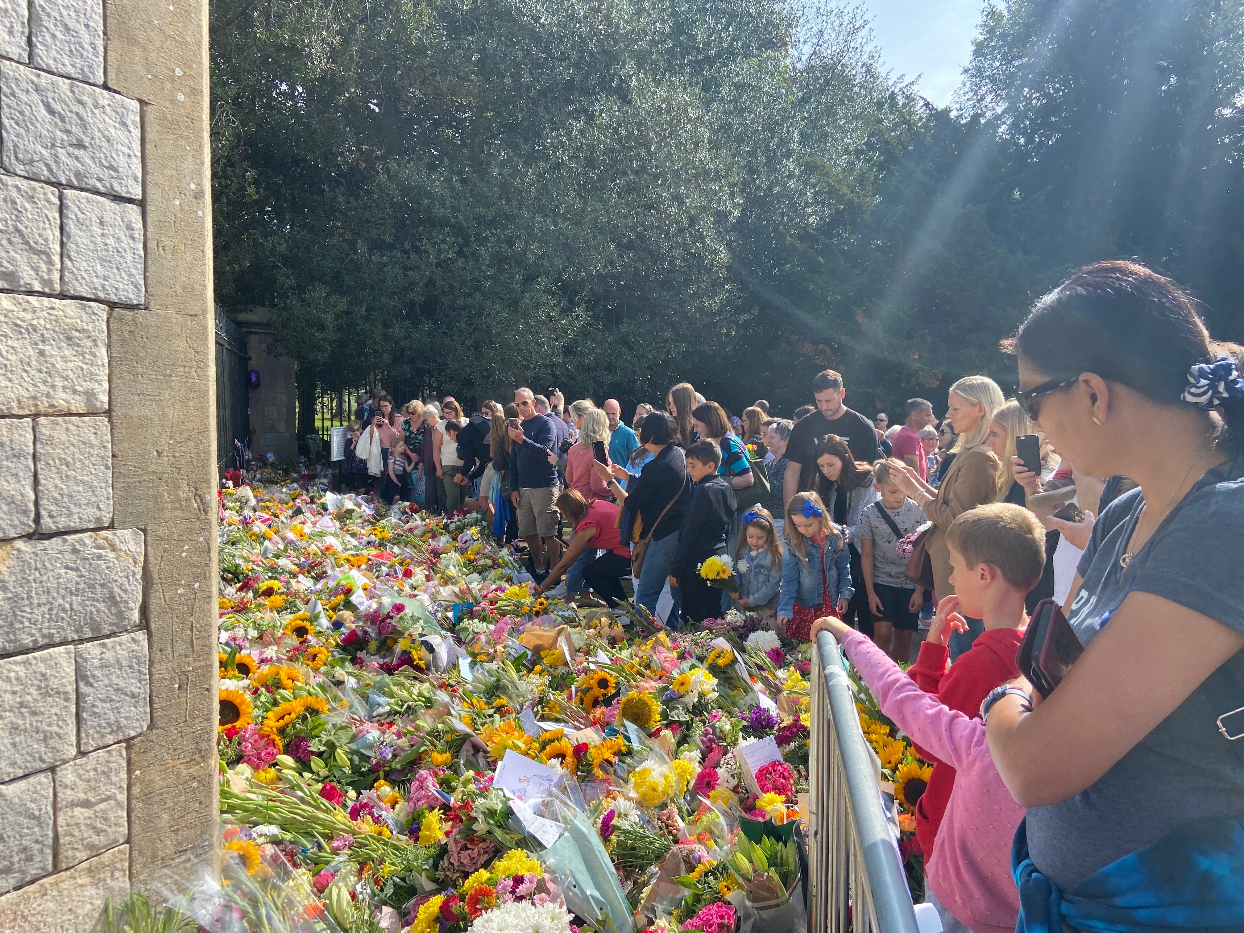 A kaleidoscope of colours as royal supporters pay their respects to the late Queen Elizabeth