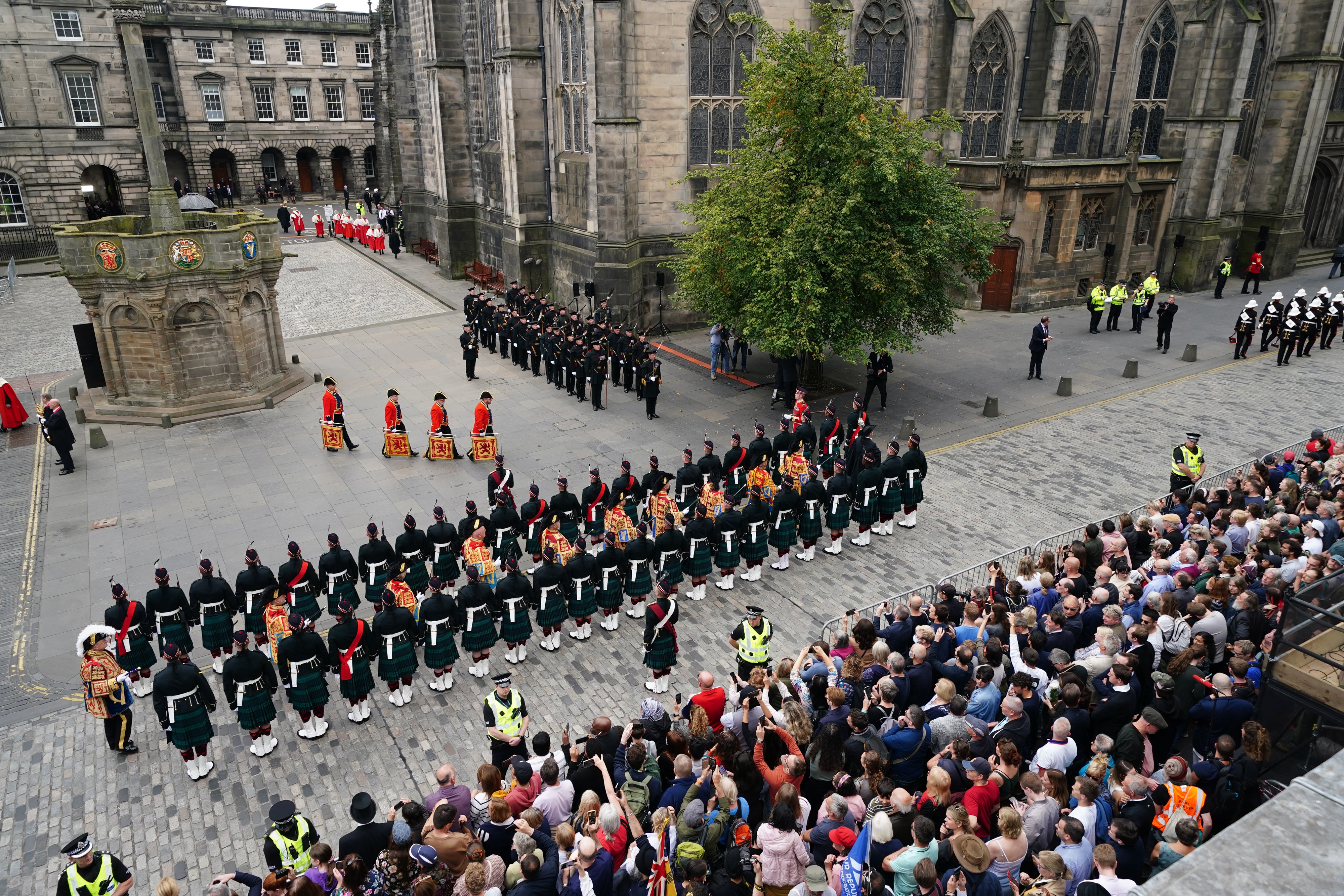 An Accession Proclamation Ceremony at Mercat Cross, Edinburgh (Jane Barlow/PA)