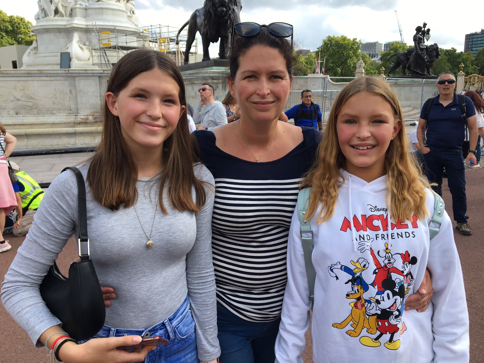 Carrie Faraday (middle) with daughters Darcy and Erin