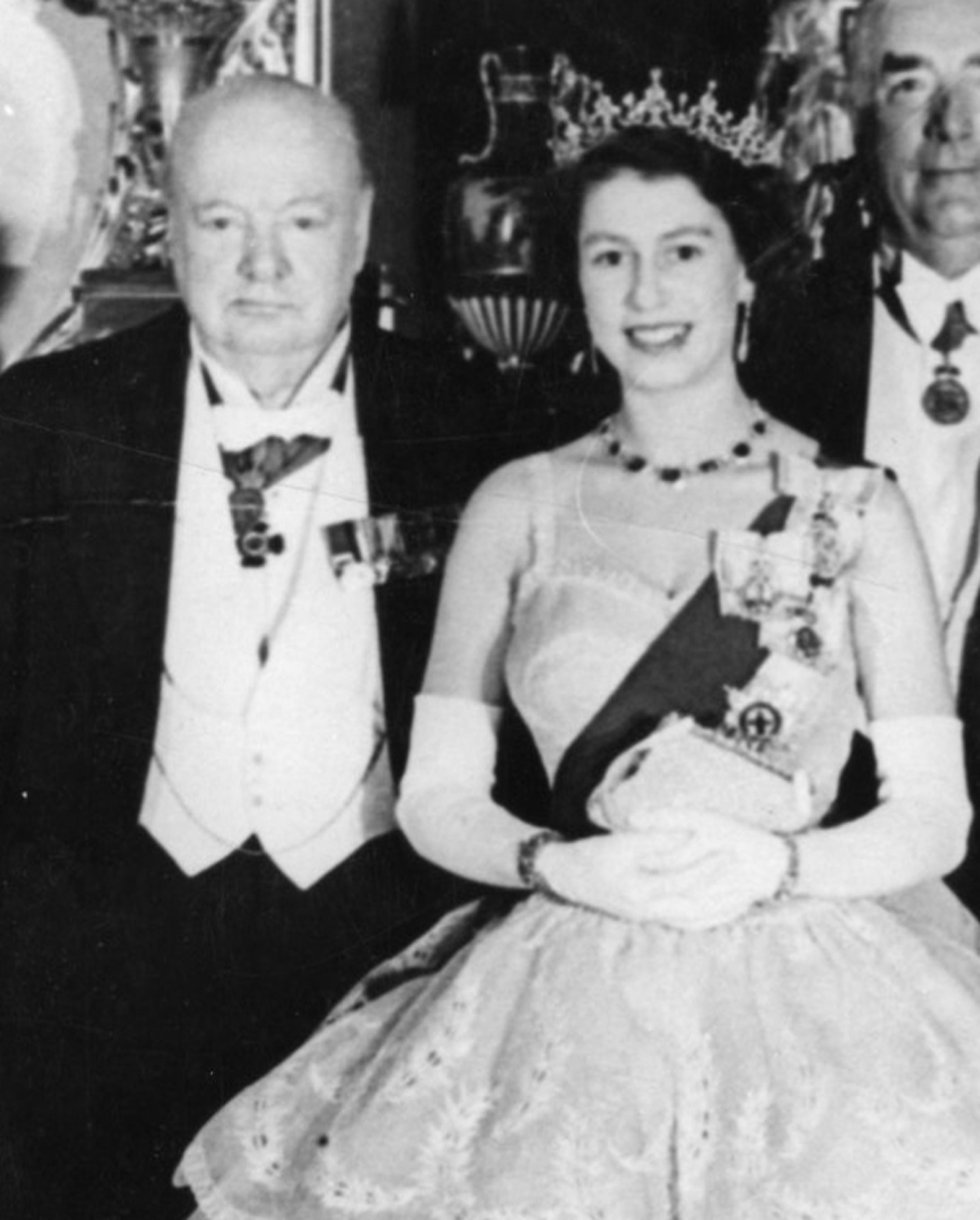 Prime Minister Winston Churchill and Queen Elizabeth II in December 1952.