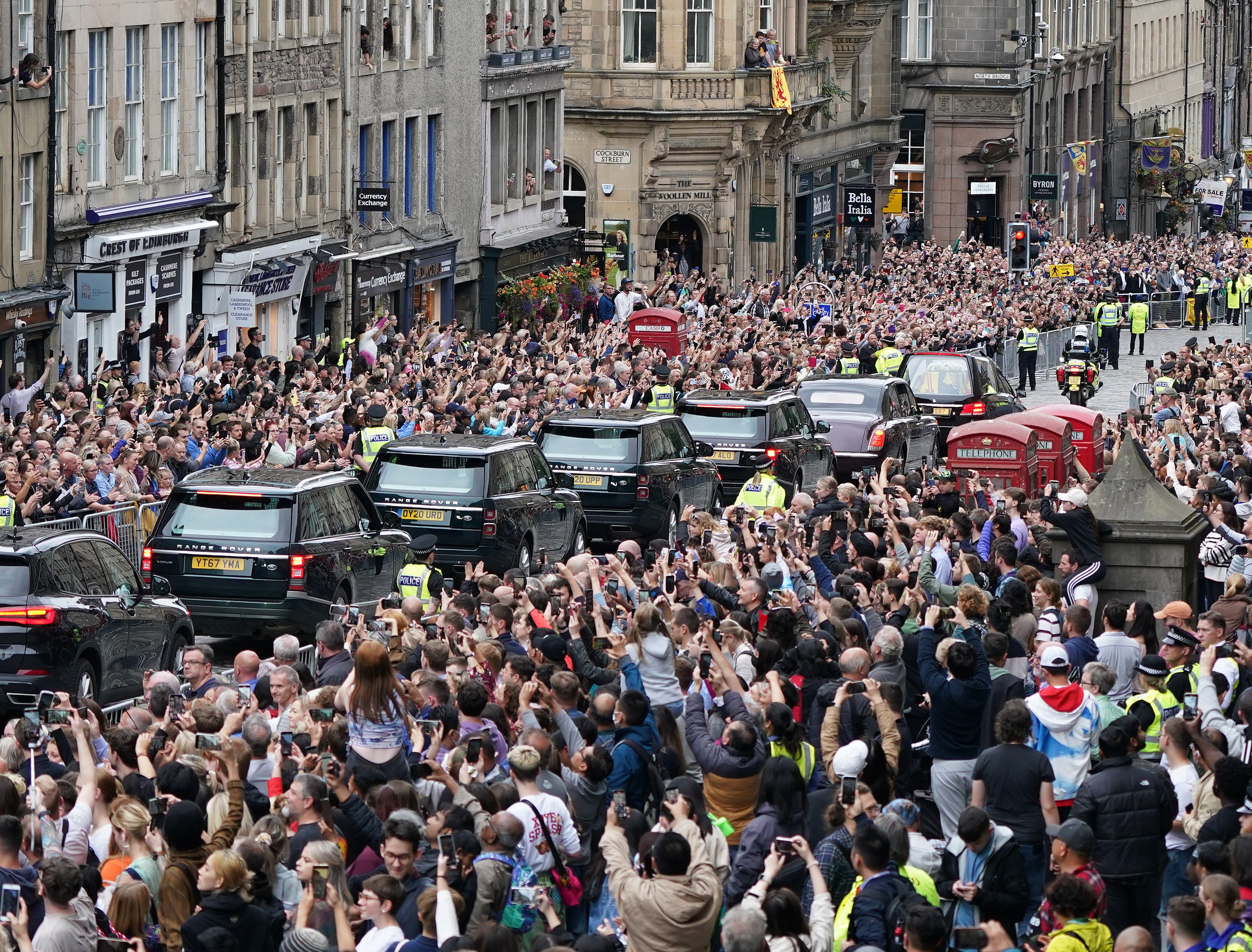 People lined the streets in the Scottish capital