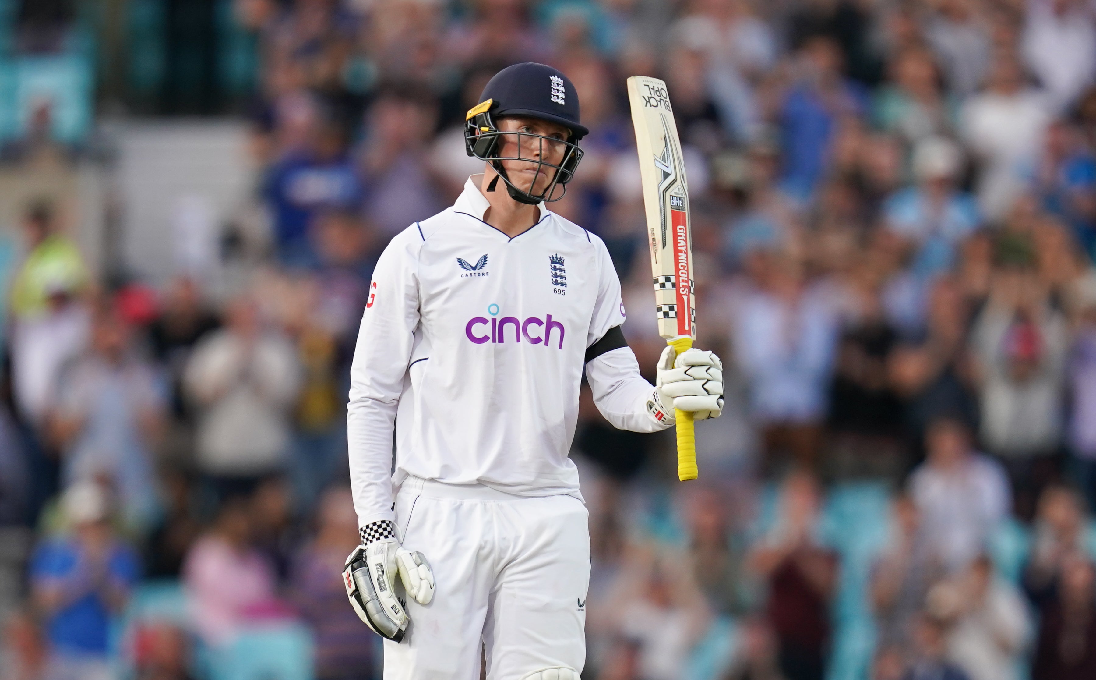 Zak Crawley had reached 57 not out from 44 deliveries when bad light stopped play (John Walton/PA)