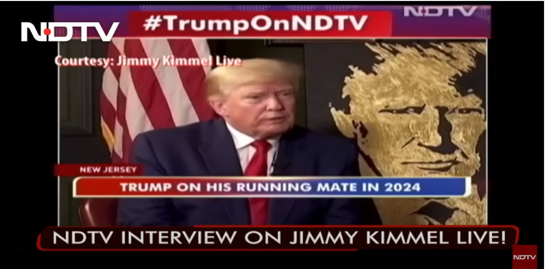 Addressing the interview during Sunday’s (11 September) episode of ‘Jimmy Kimmel Live!’, the late night host said NDTV came up with a ‘new and fun way to fact-check him’