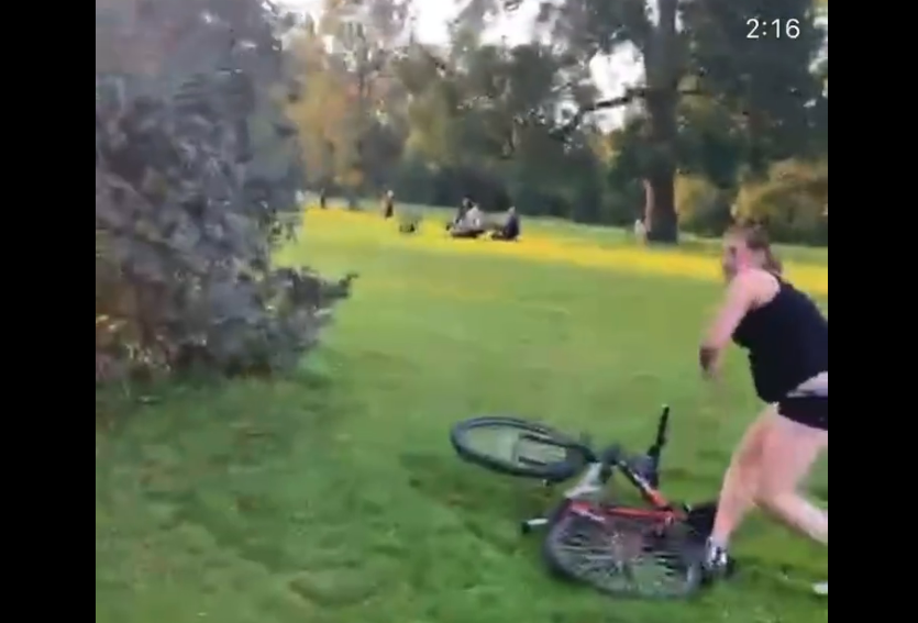 Twitter user Laura Gagnon shared a viral video that appears to show her being attacked in a public park in Ottawa by a woman who was apparently upset about the victim not wearing a bra