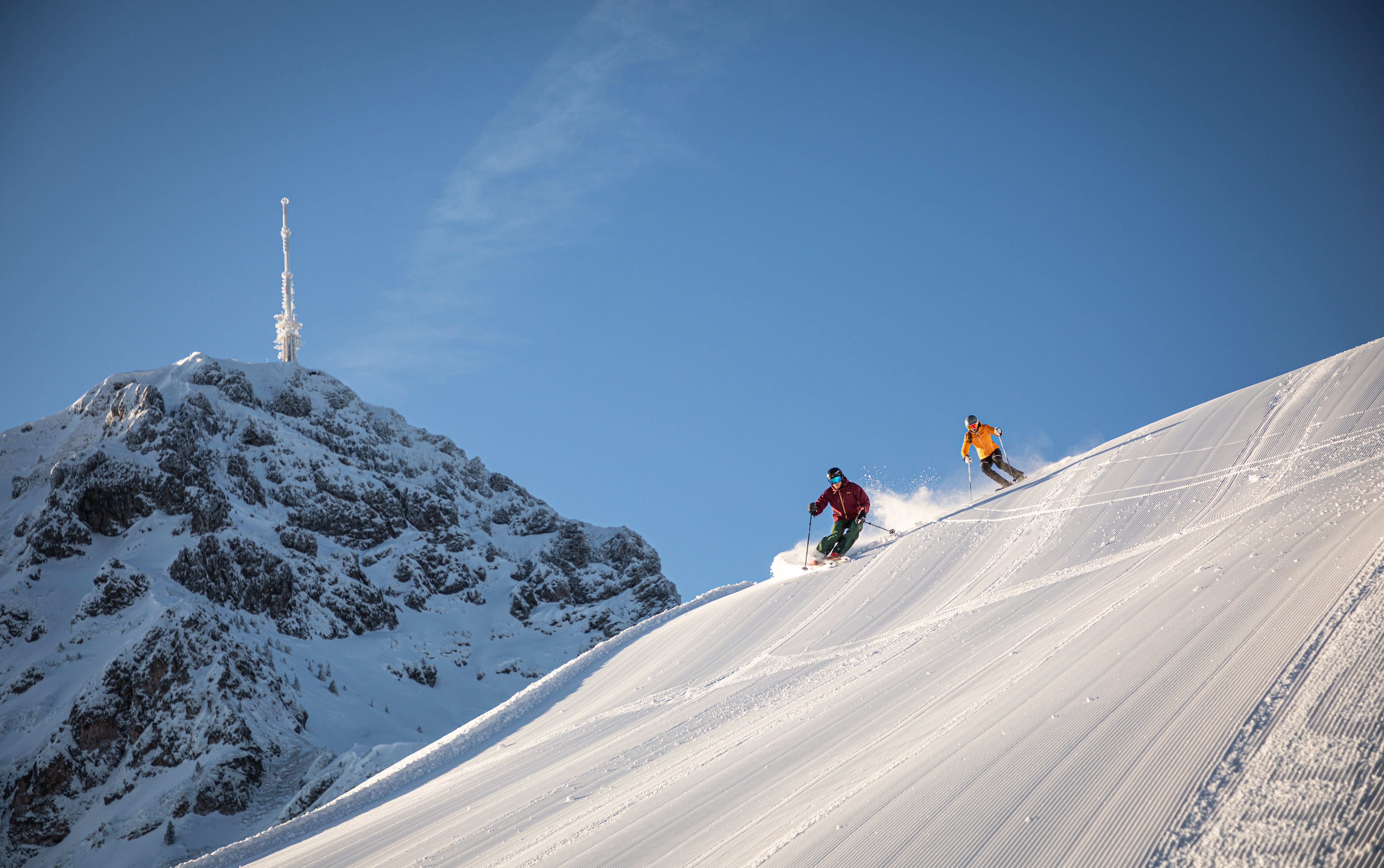 Hit the slopes of Harschbichl to take in views of Kitzbüheler Horn