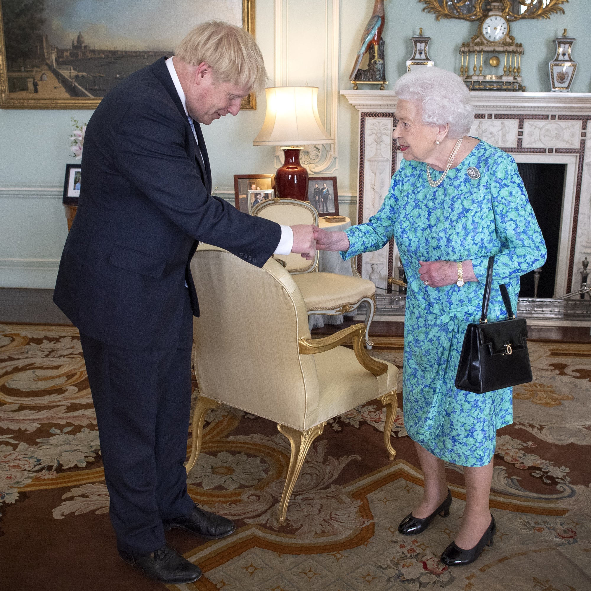 Queen Elizabeth II with Boris Johnson