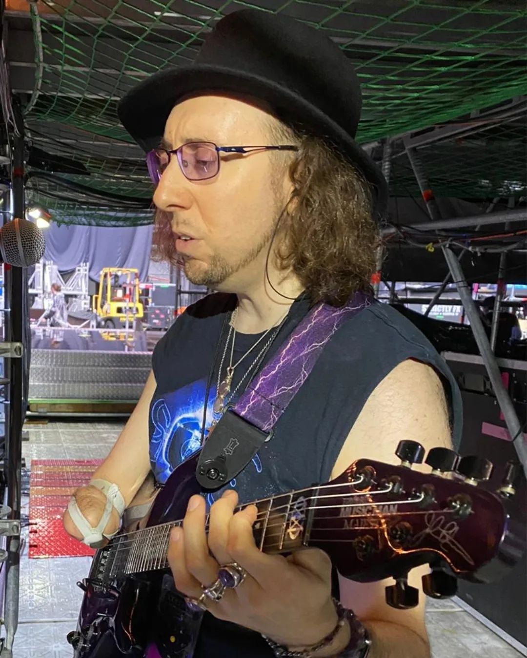 Musician Benjamin Teacher, who is physically disabled and legally blind, relies on busking at London Underground stations to provide for his family