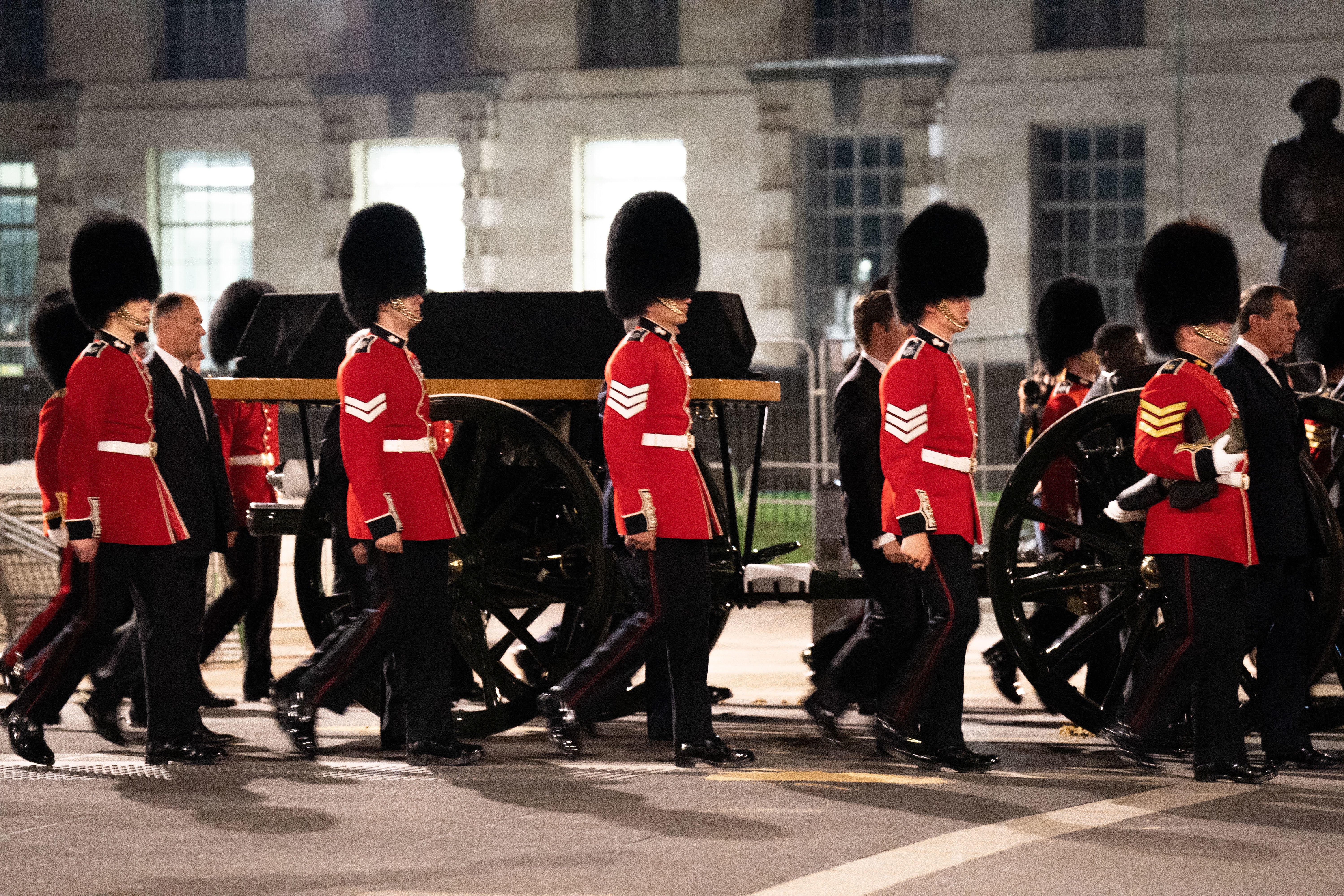 Troops will march the coffin to Westminster Hall on Wednesday