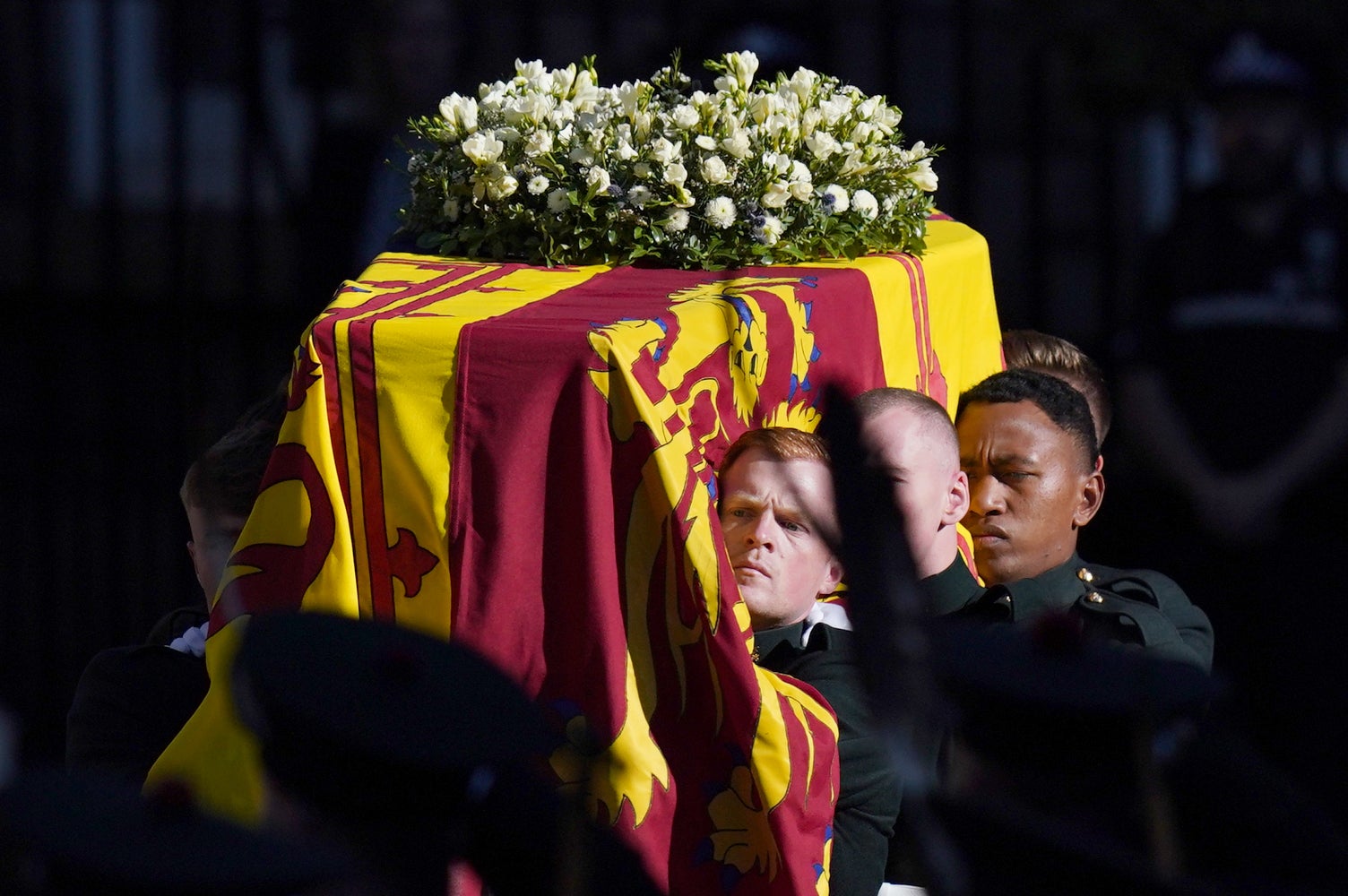 The coffin of Queen Elizabeth II (Jacob King/PA)