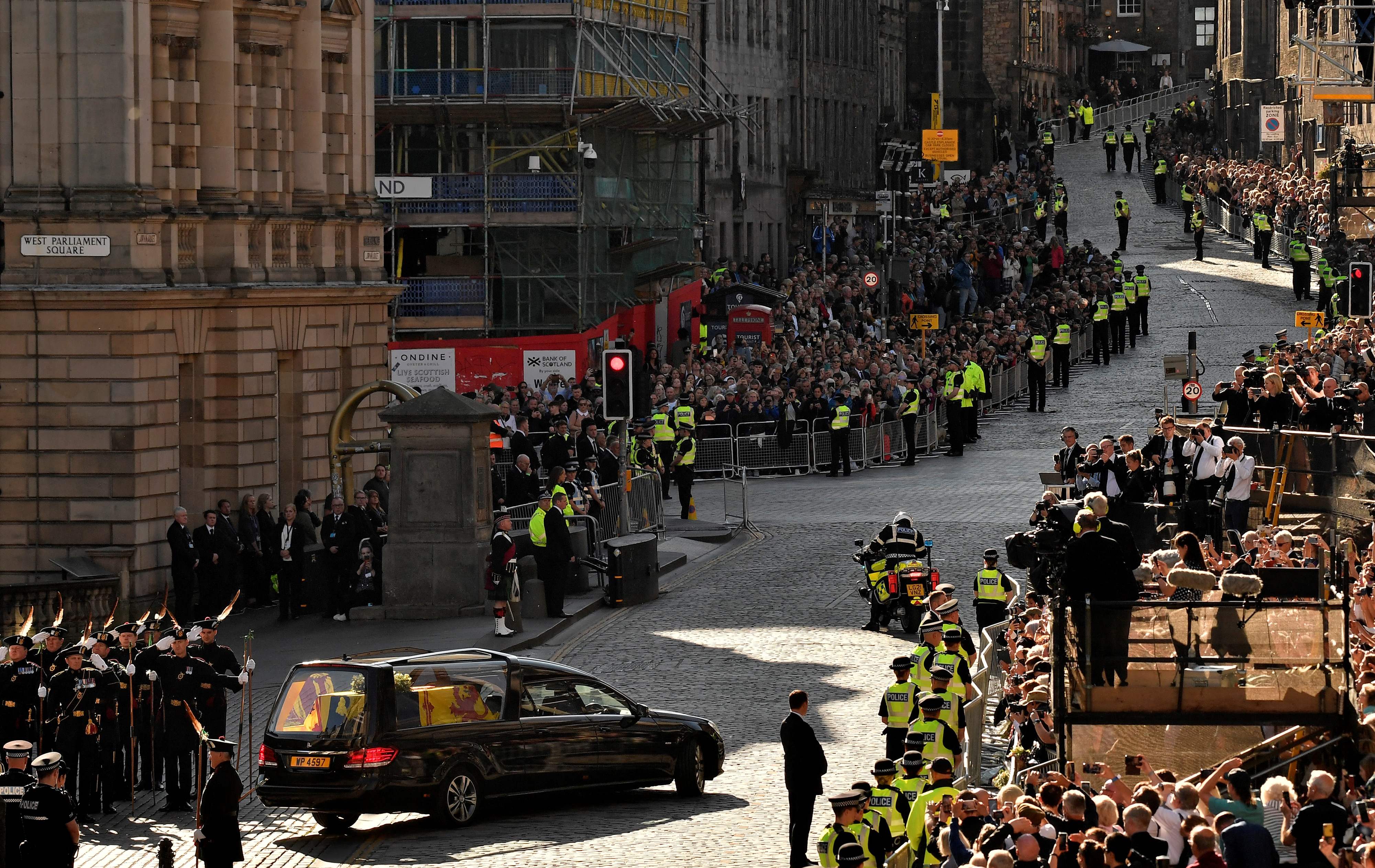 The Queen’s coffin heads to London to lie in state at Westminster