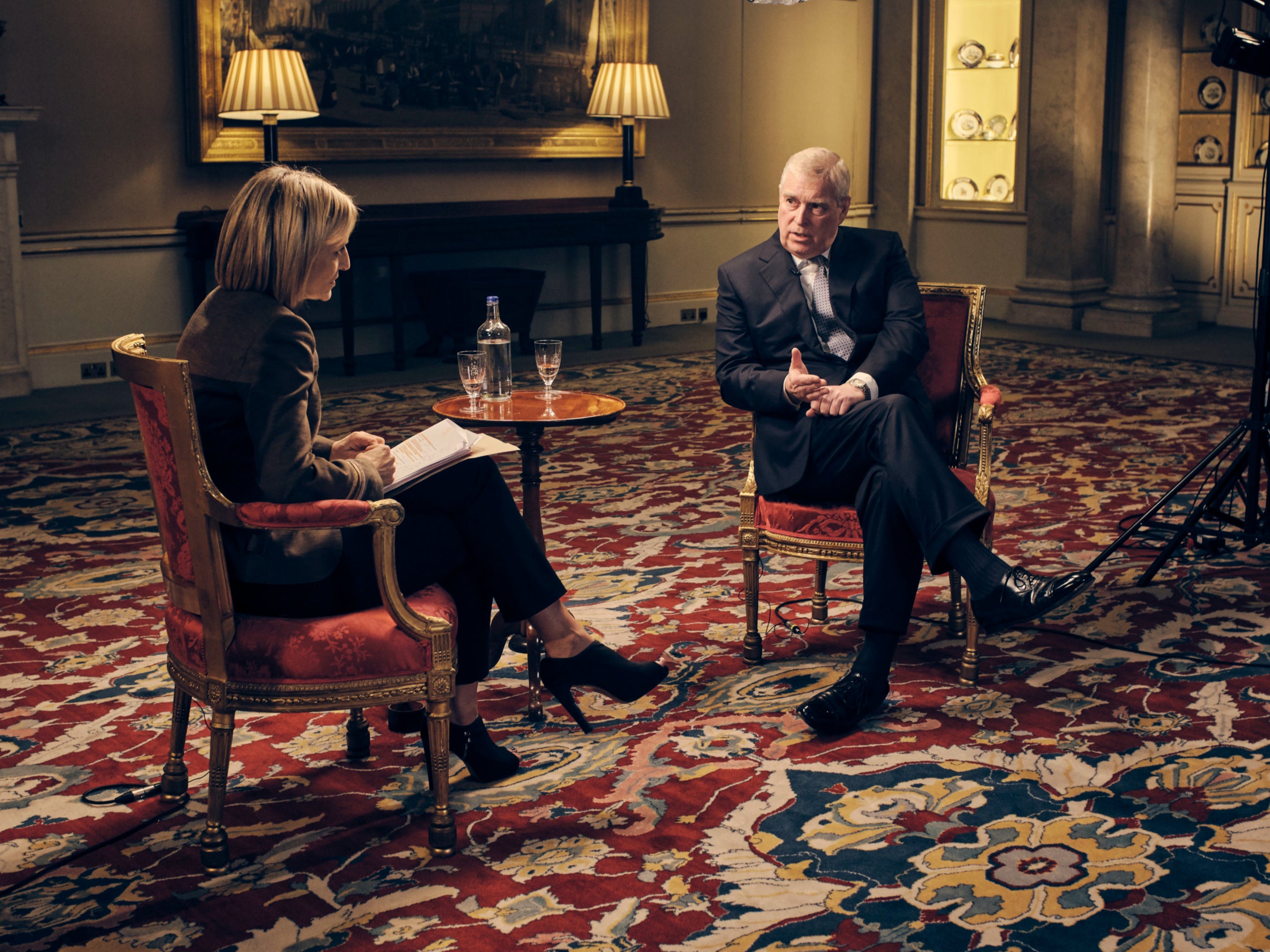 Emily Maitlis interviewing Prince Andrew