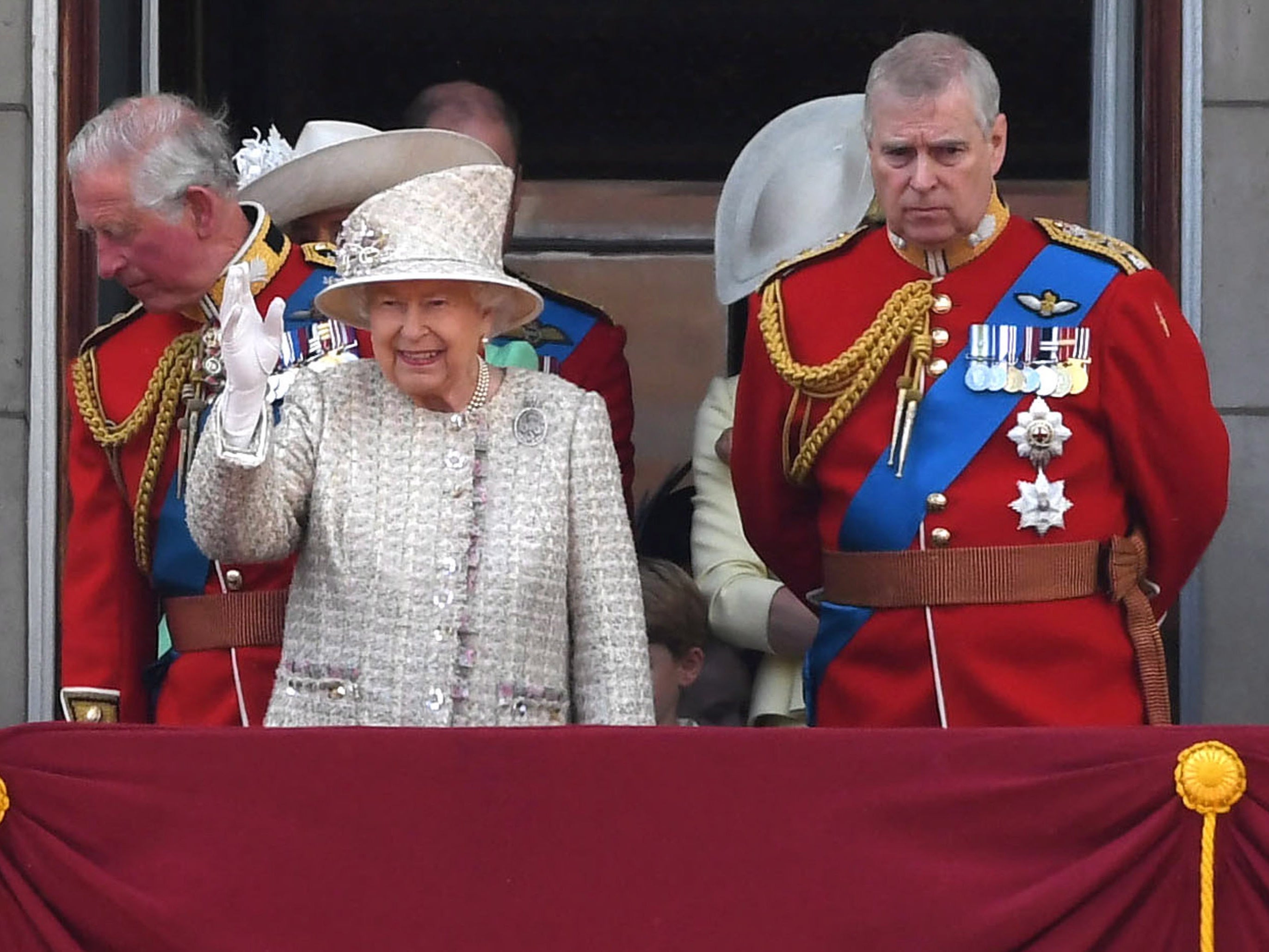 The Queen with her son in 2019