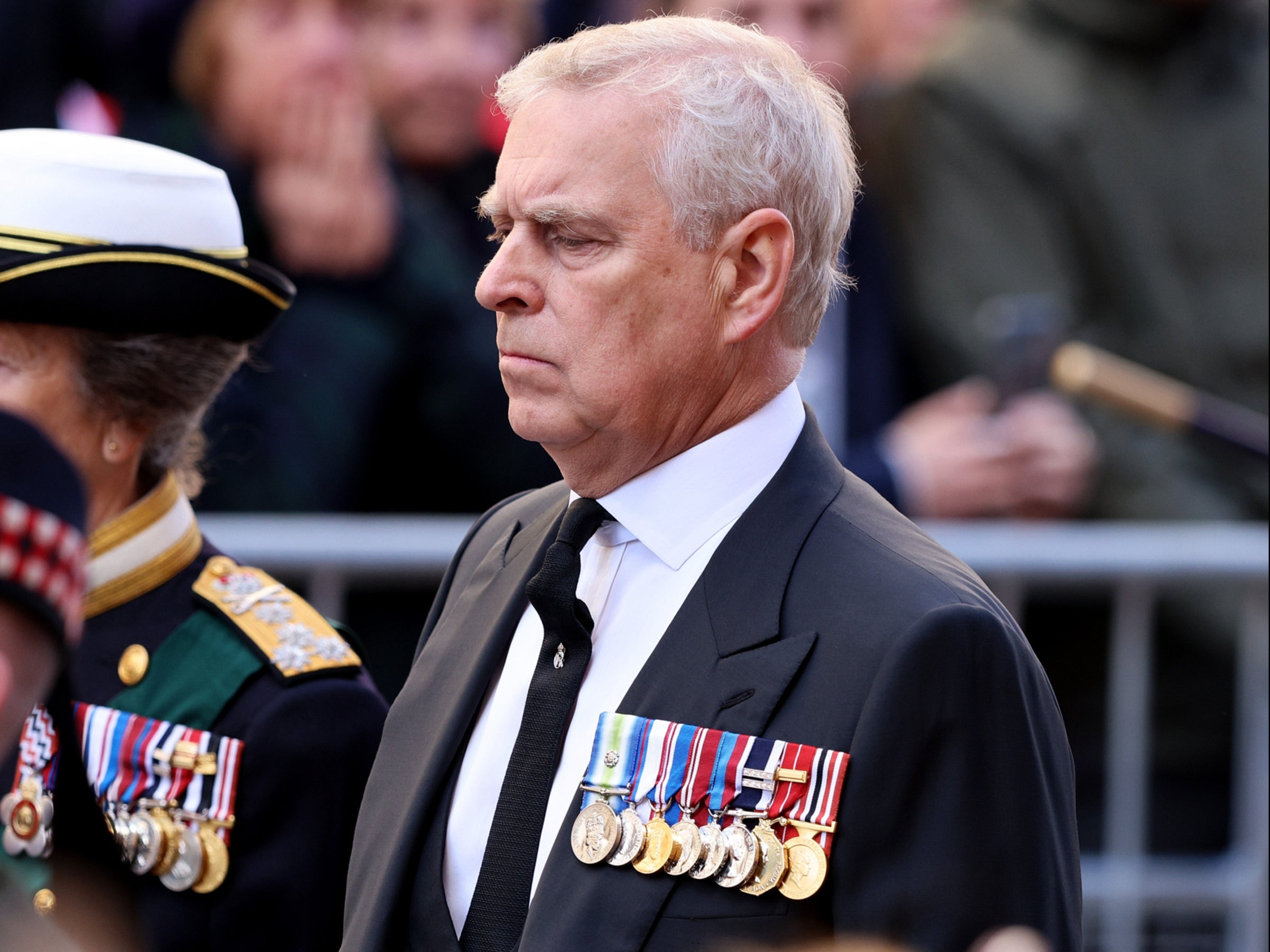 Prince Andrew was marching with his siblings behind the Queen’s coffin when he was shouted at from the crowd