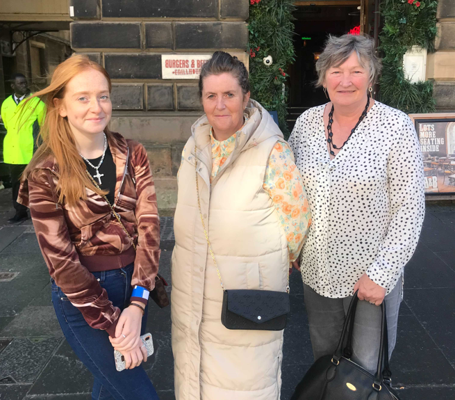 Lilia, Jayne and Joanne Mairs (left to right) had travelled from Darlington to see the Queen lying in rest at St Giles