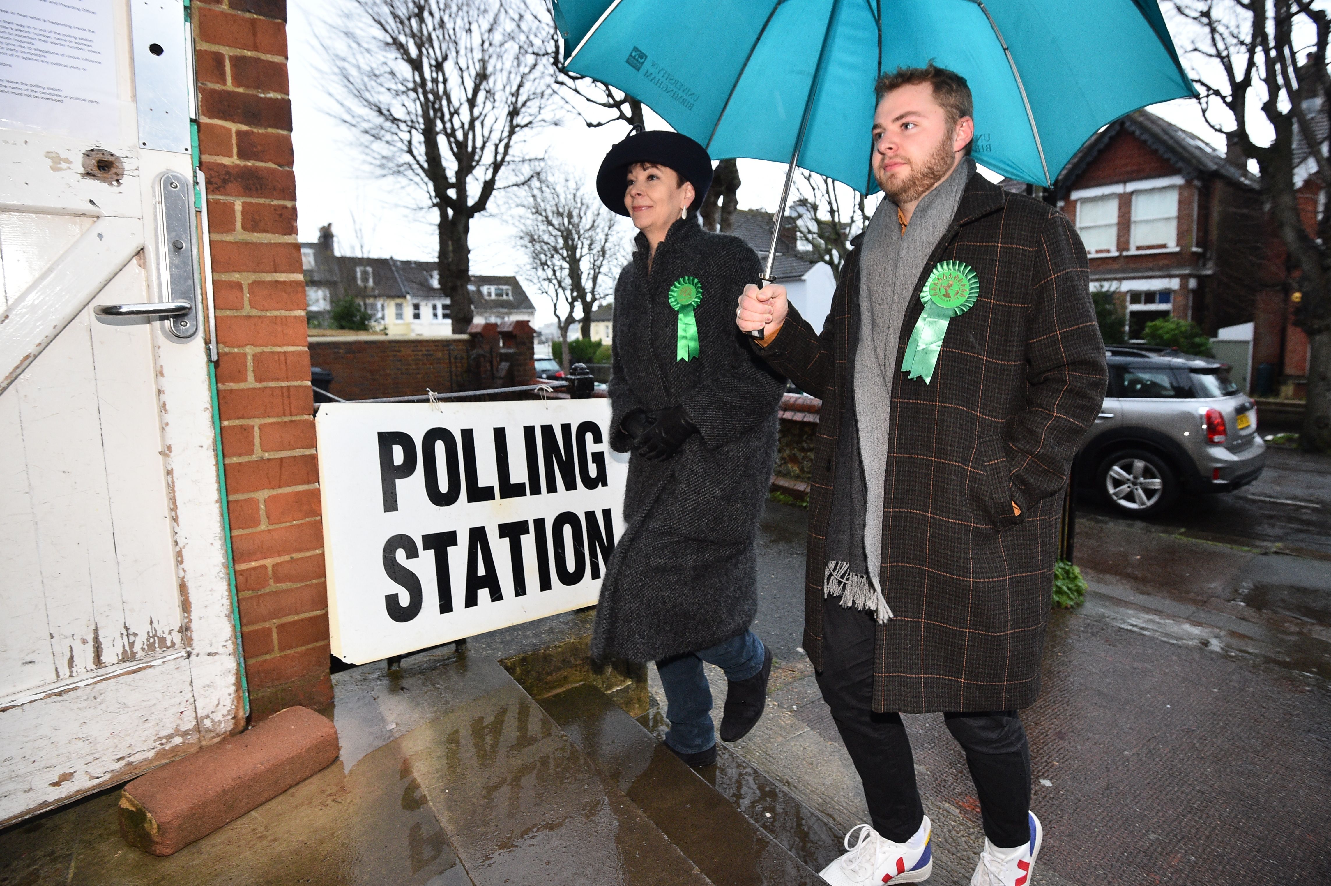 The UK’s only Green Party MP, Caroline Lucas, turns up to vote in Brighton South