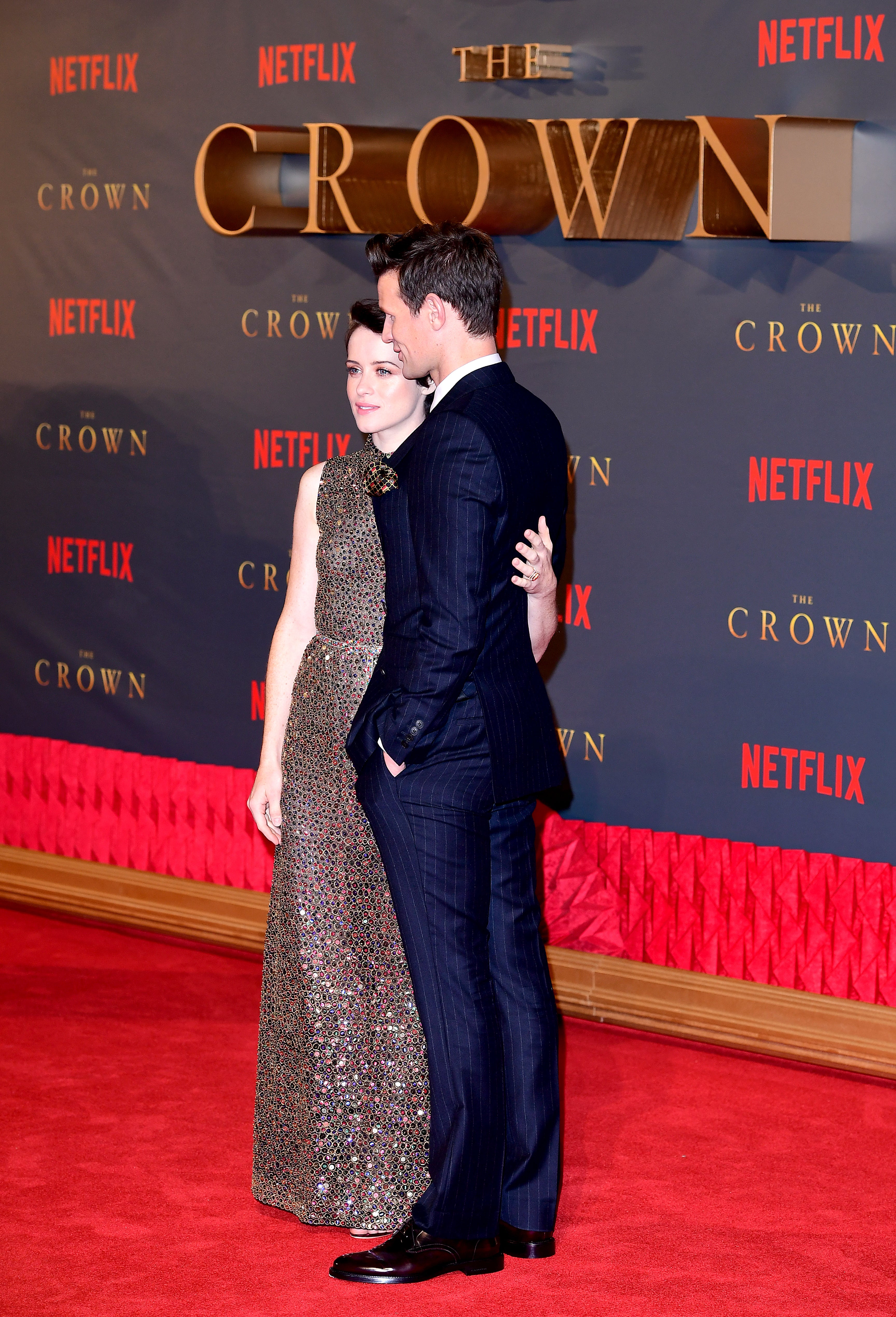 Claire Foy and Matt Smith attending the season two premiere of The Crown at the Odeon, Leicester Square, London (PA)