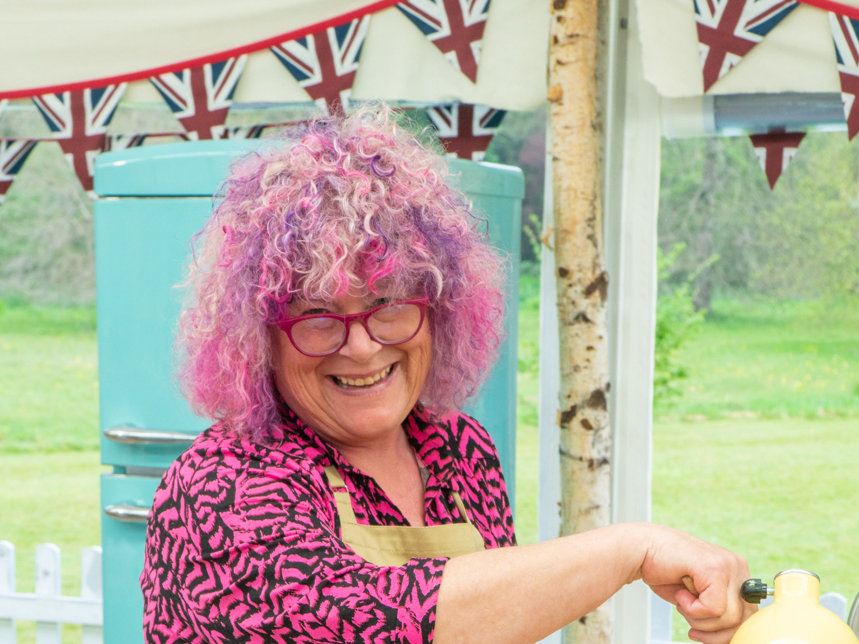 Carole baking in the ‘Great British Bake Off’ tent