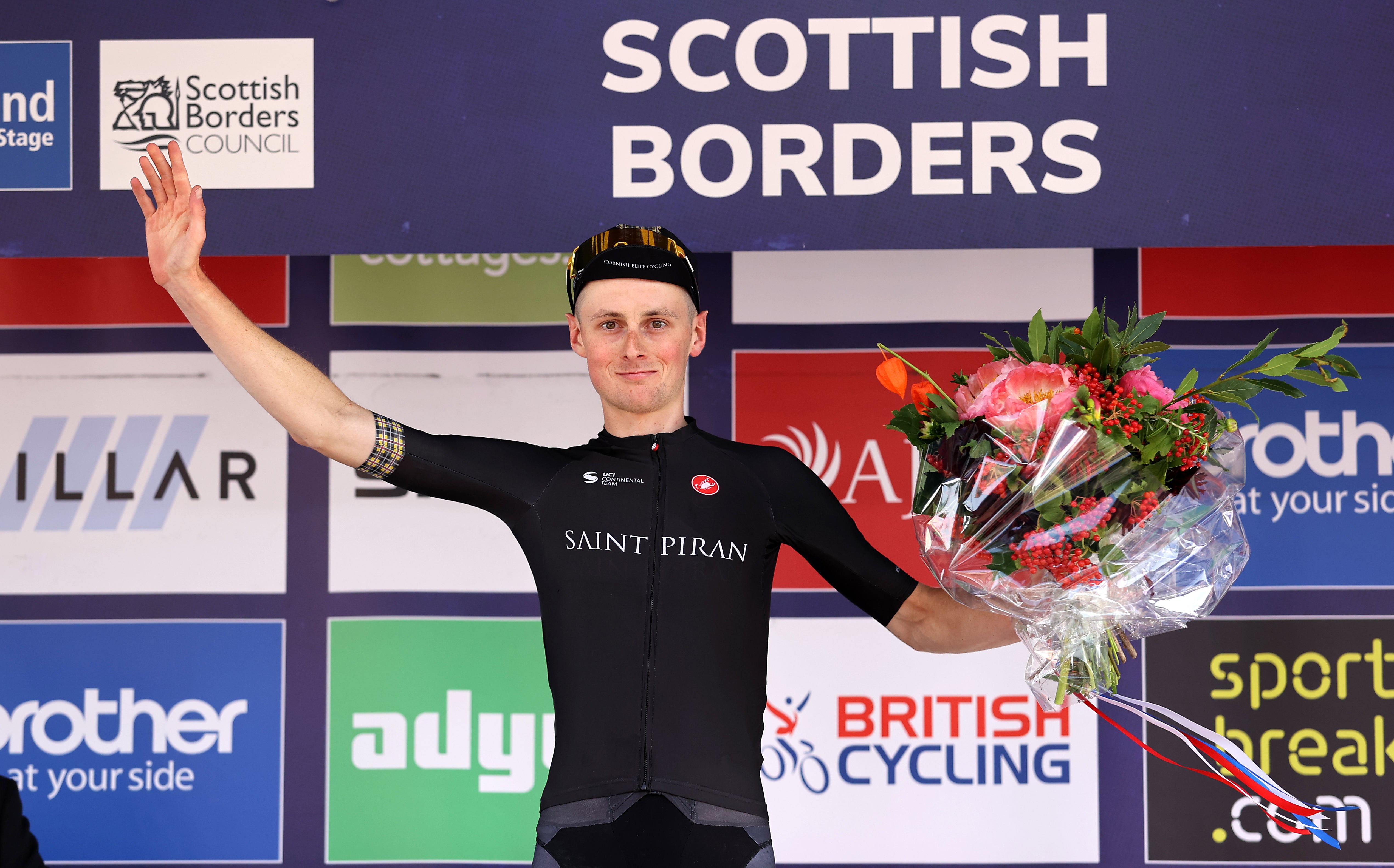 Saint Piran’s Adam Lewis won the combativity award on stage two (Steve Welsh/PA)