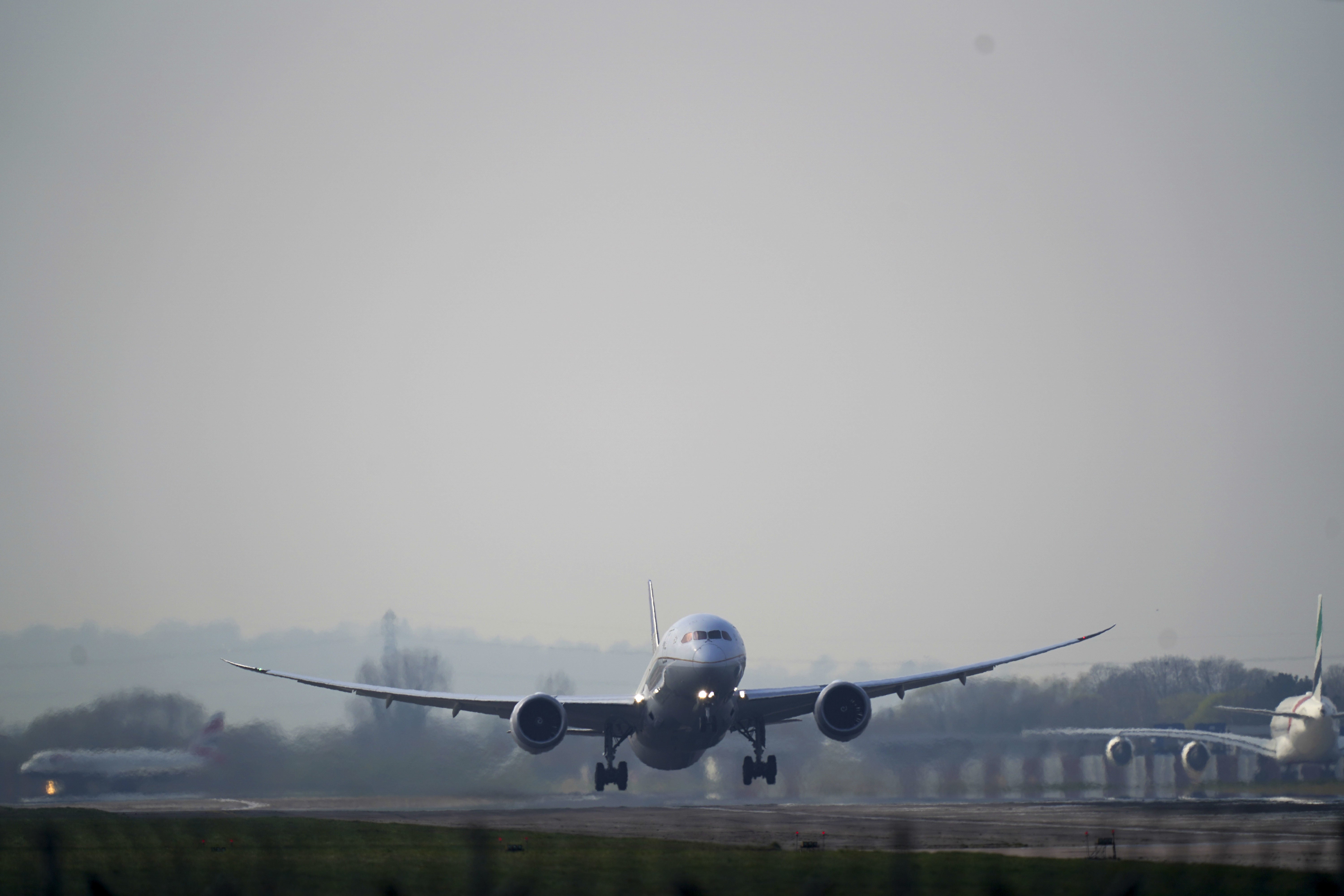 Heathrow Airport flights will be delayed so they do not disturb the Queen’s coffin procession on Wednesday (Steve Parsons/PA)