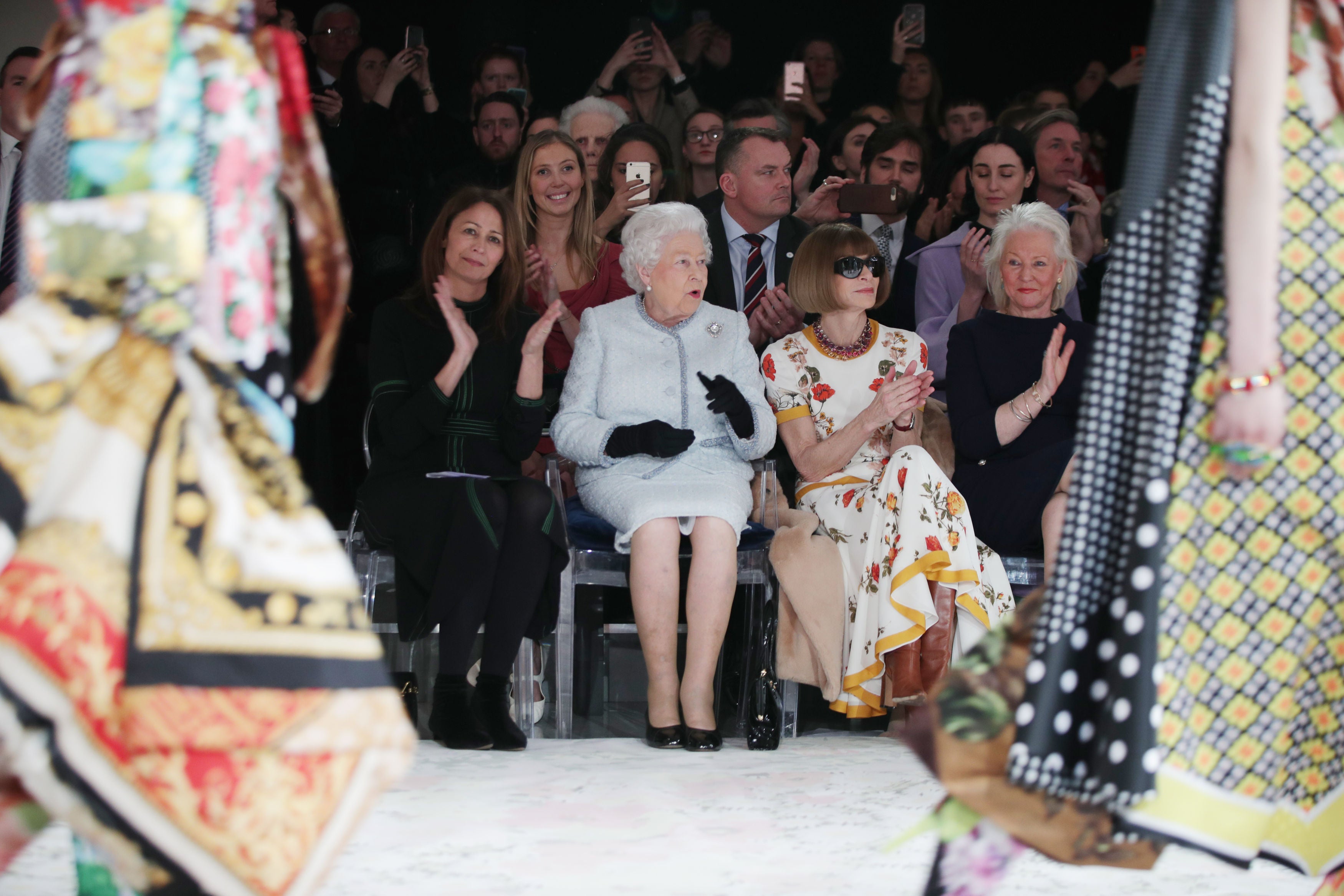 The Queen during a visit to London Fashion Week (Yui Mok/PA)