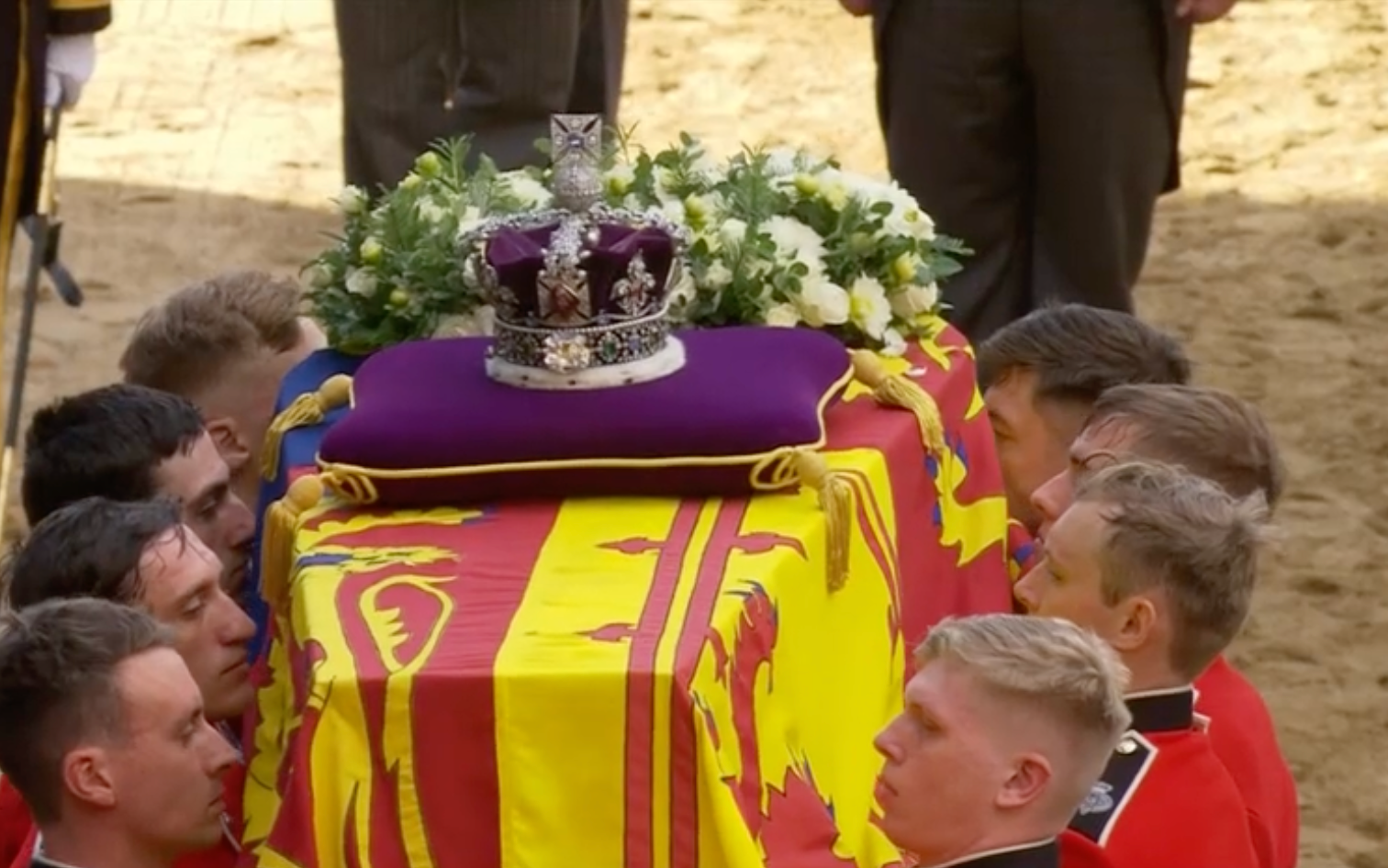 The meaning behind the Imperial State Crown and flowers on Queen Elizabeth II’s coffin