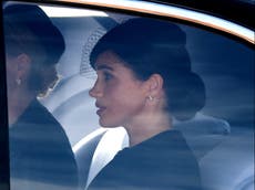 Kate and Meghan arrive in separate cars to join Queen’s mourners at Westminster Hall