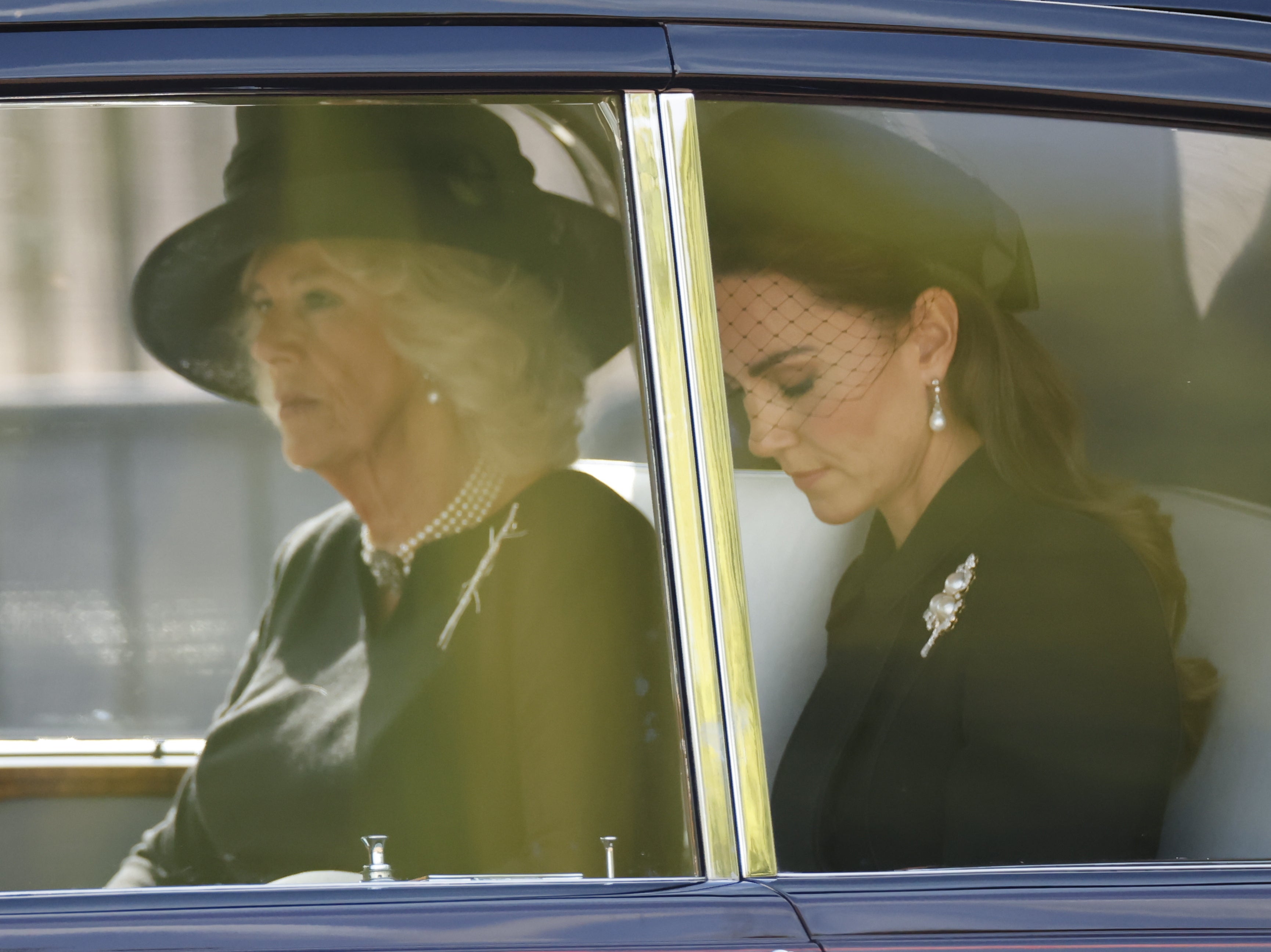 The Princess of Wales accompanied the Queen Consort while the Duchess of Sussex travelled in a separate car